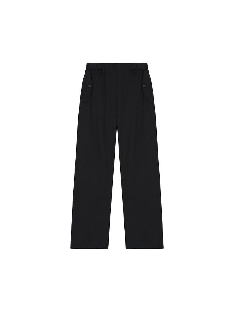 PANGAIA Women's DNA Straight Leg Trousers - Black outlook