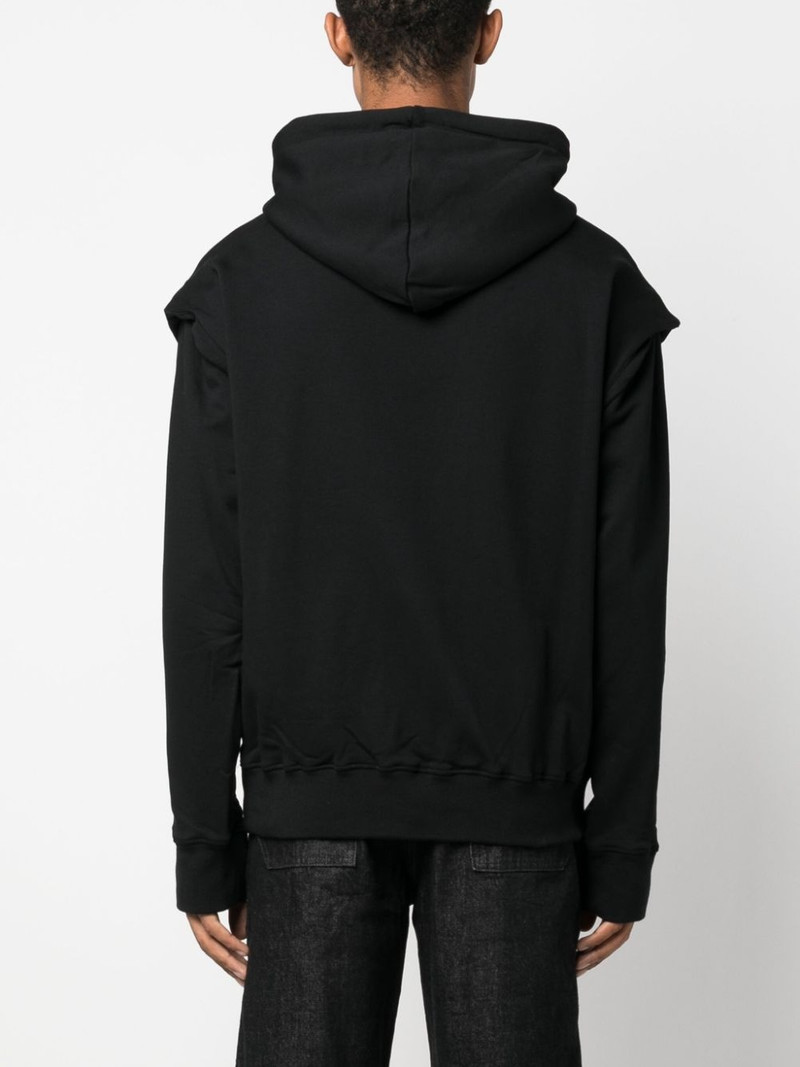 Outline Logo cotton hoodie 4