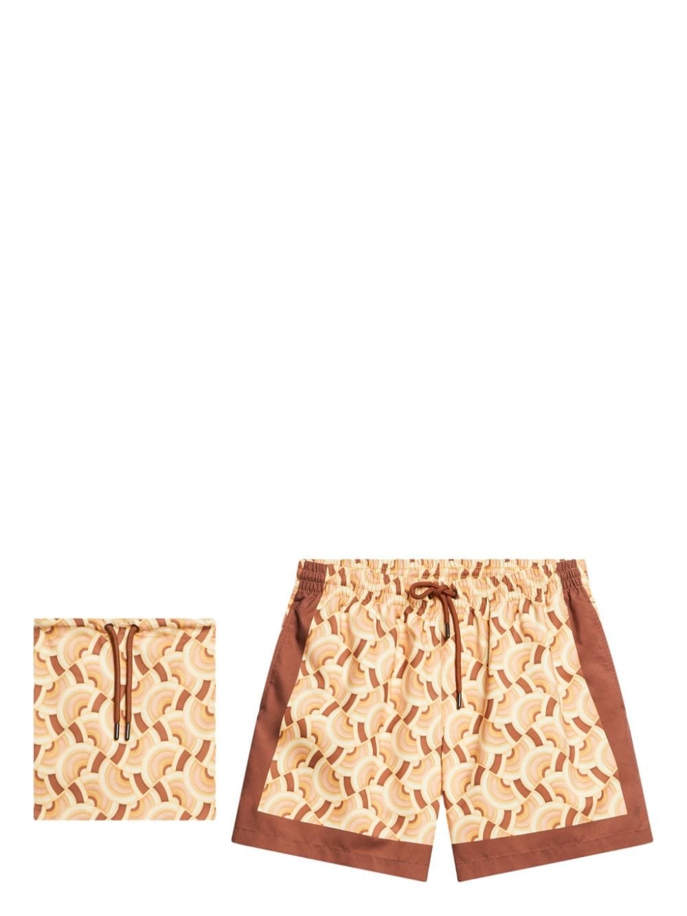 geometric-print swim shorts - 2
