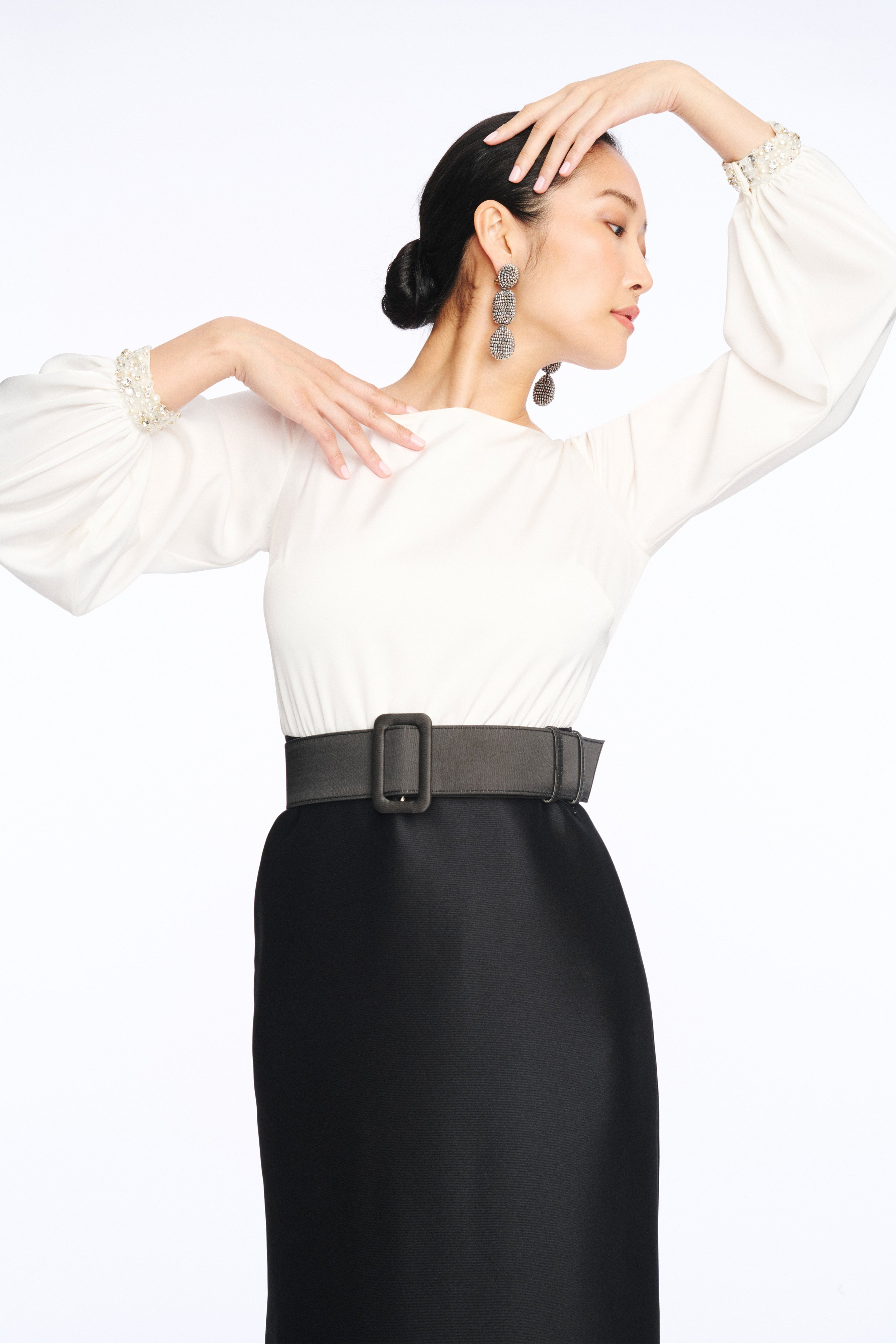 ASTOR GOWN - IVORY/BLACK - 5