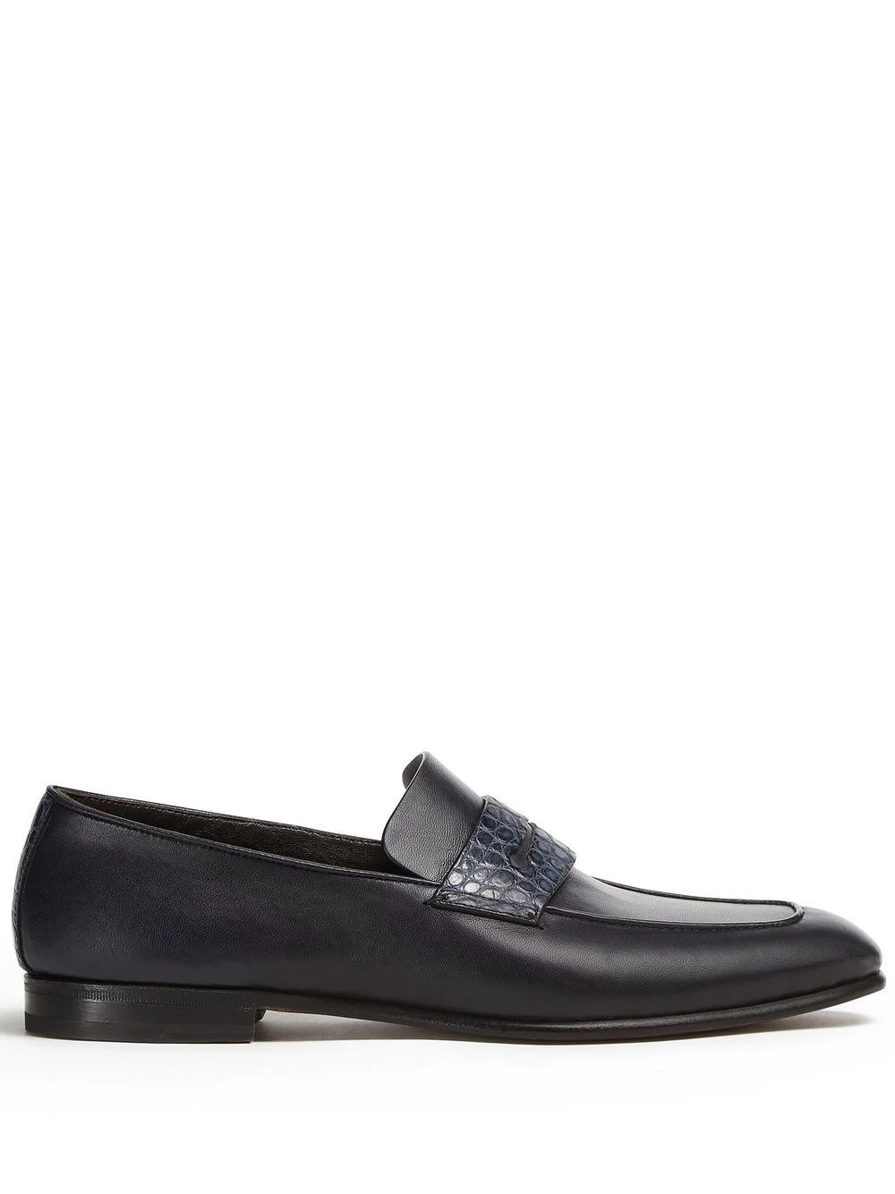 crocodile-embossed detail loafers - 1