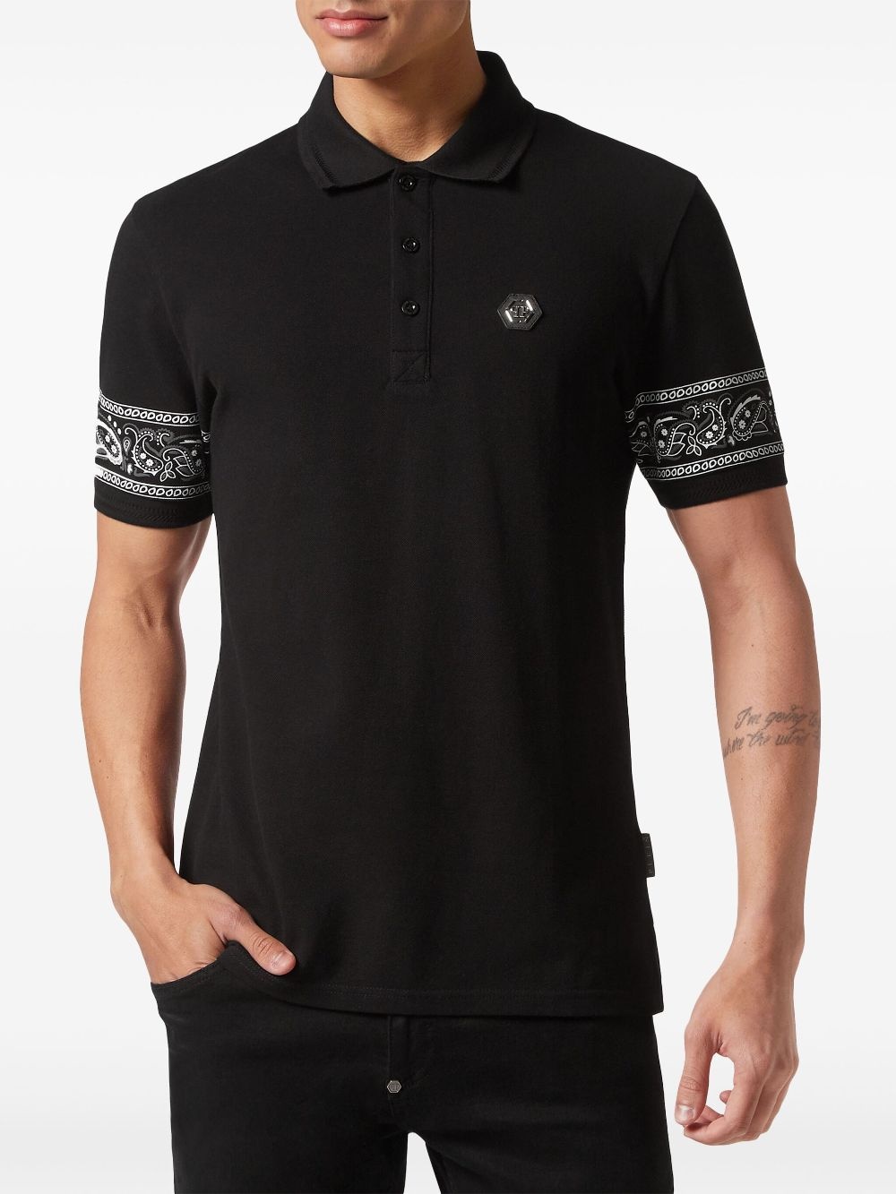 Paisley Gothic Plein polo shirt - 3
