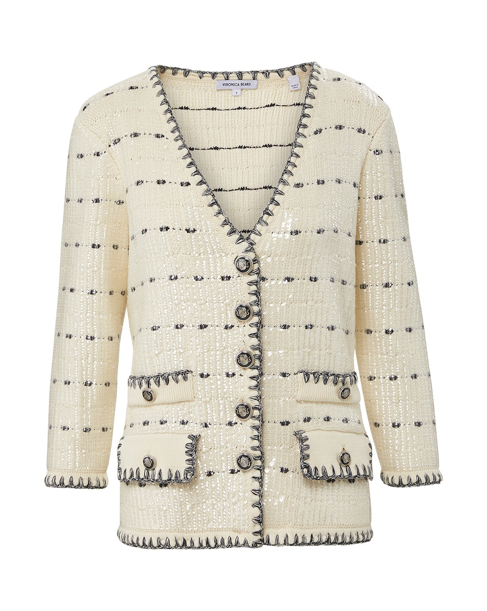 CERIANI SEQUINED KNIT JACKET - 1