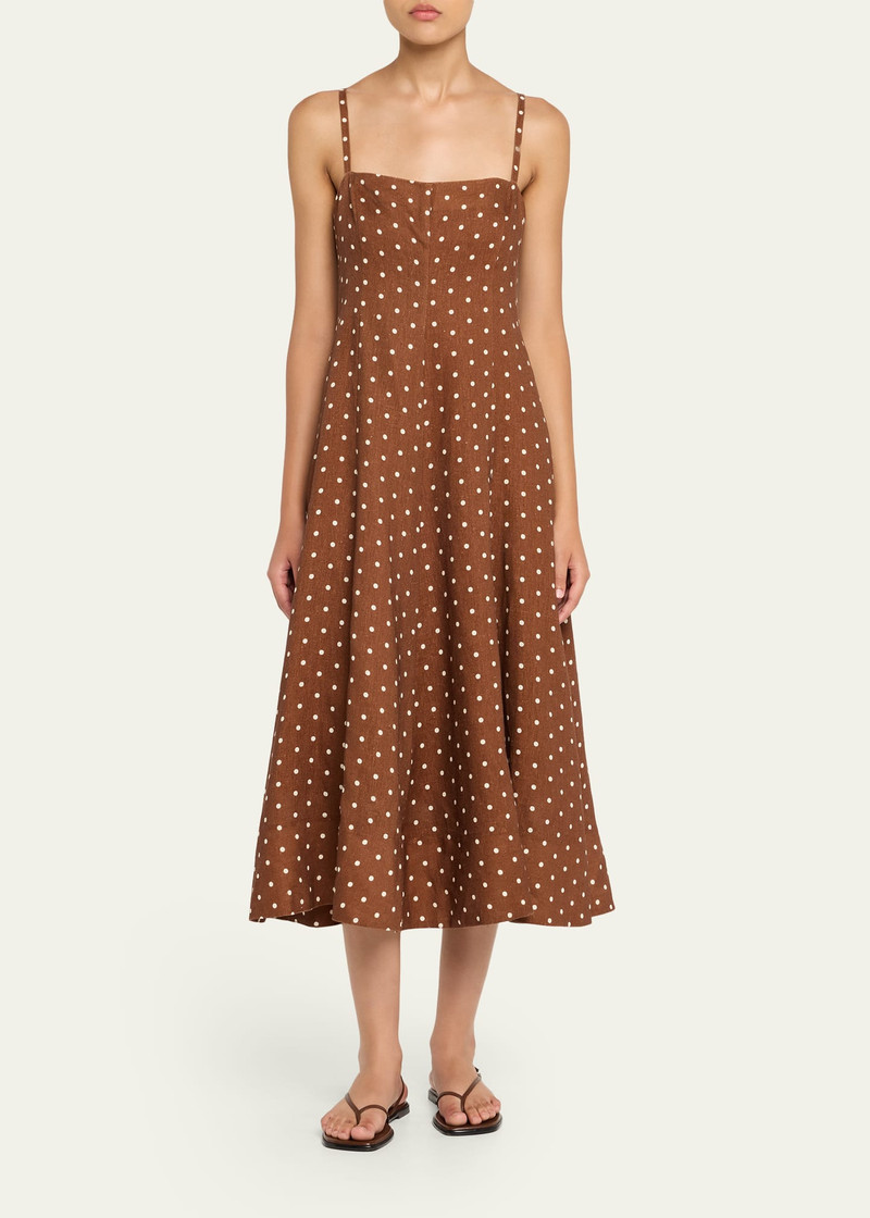 Cara Cara Gimlet Polka Dot Midi Dress outlook