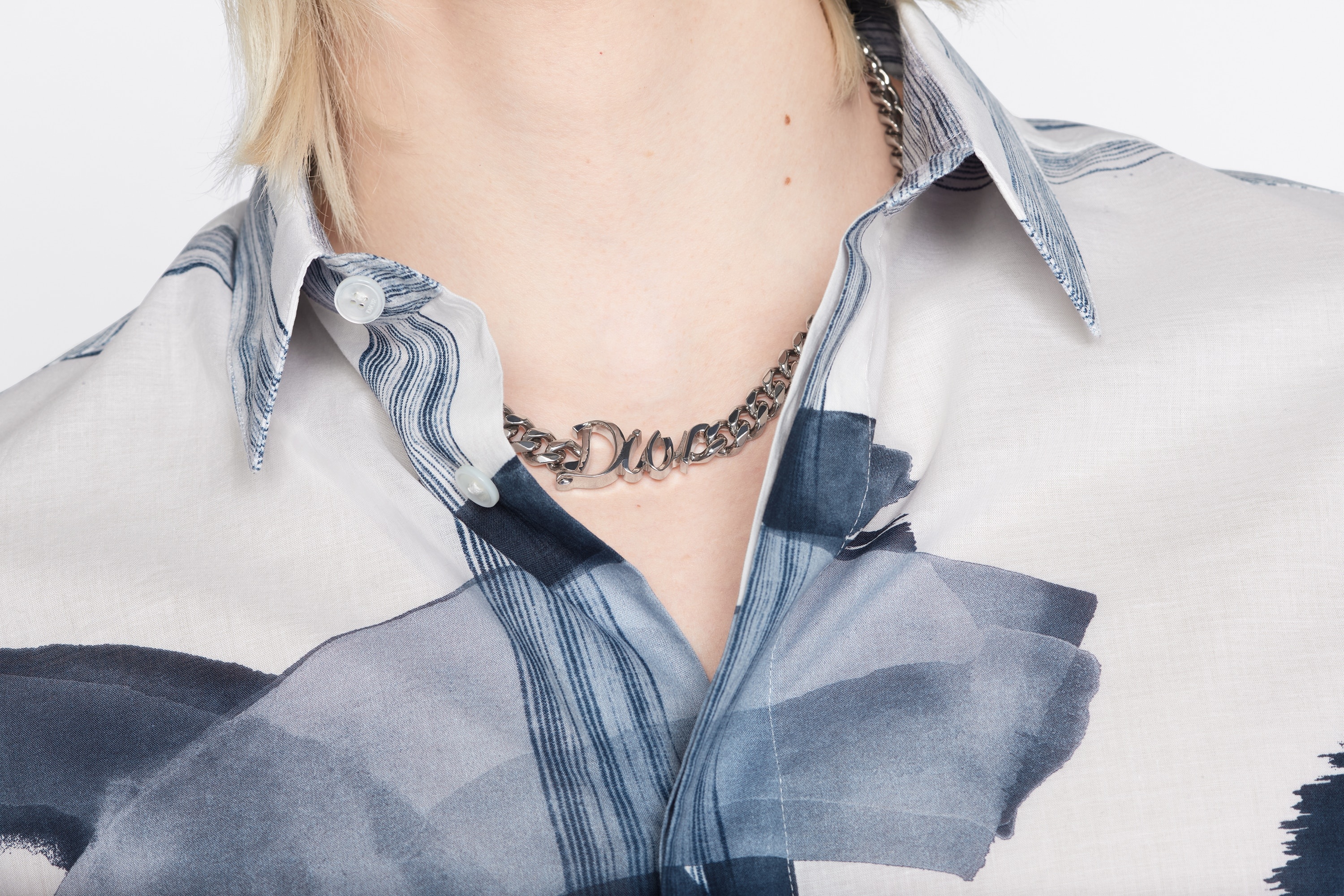 'Dior' Ribbon Necklace - 3