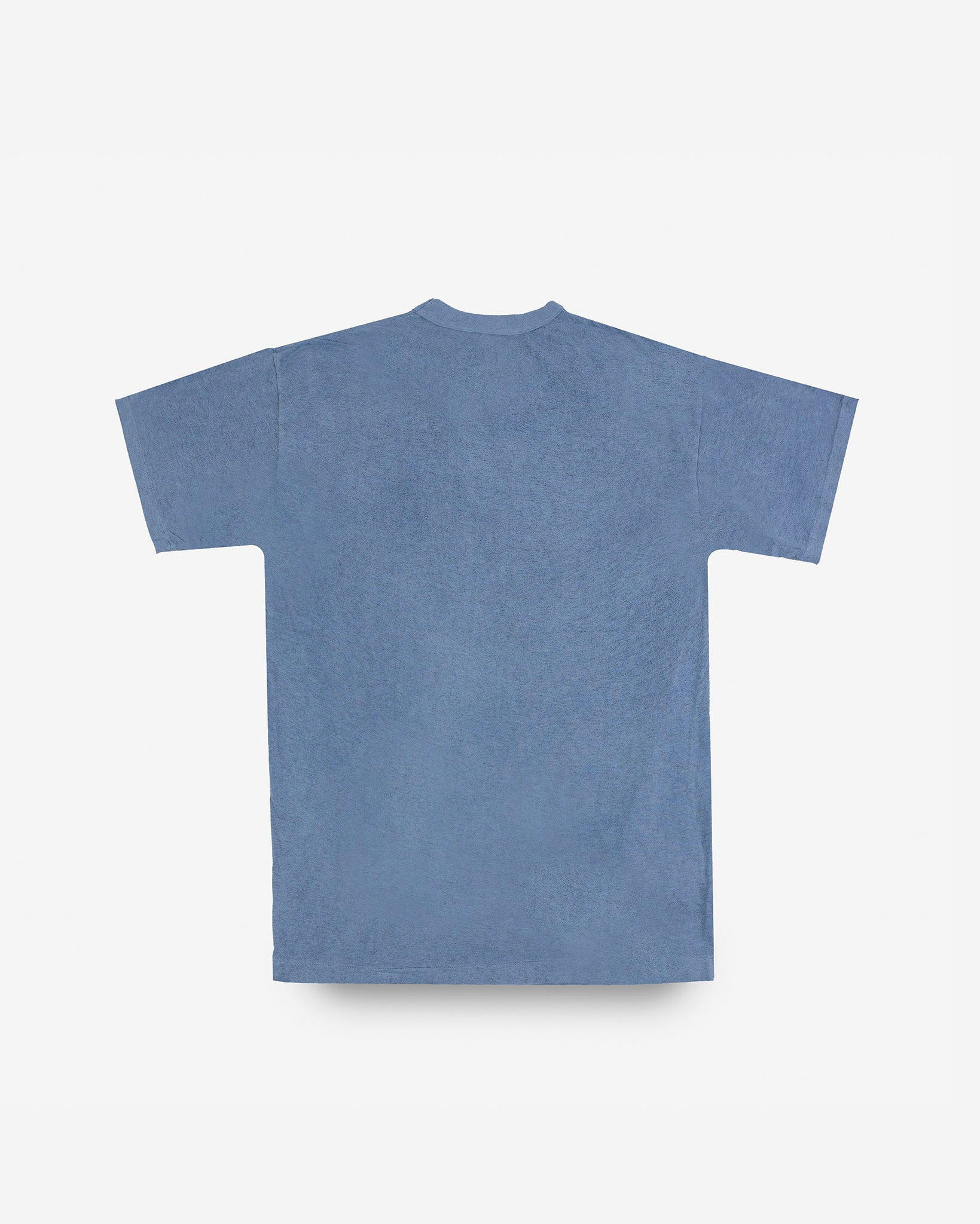 UTIL-NIN UTILITEES - 5.5oz Loopwheel Crew Neck T-Shirt - Natural Indigo / White Body - 4