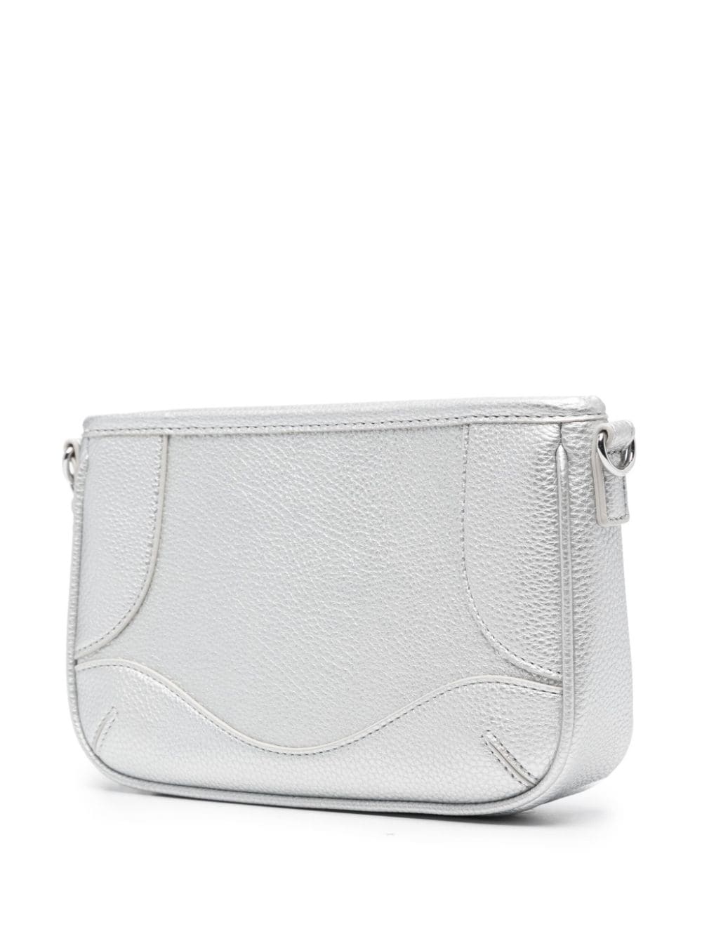 logo-lettering metallic shoulder bag - 3