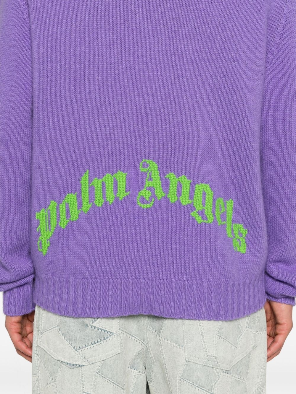 logo-intarsia jumper - 5