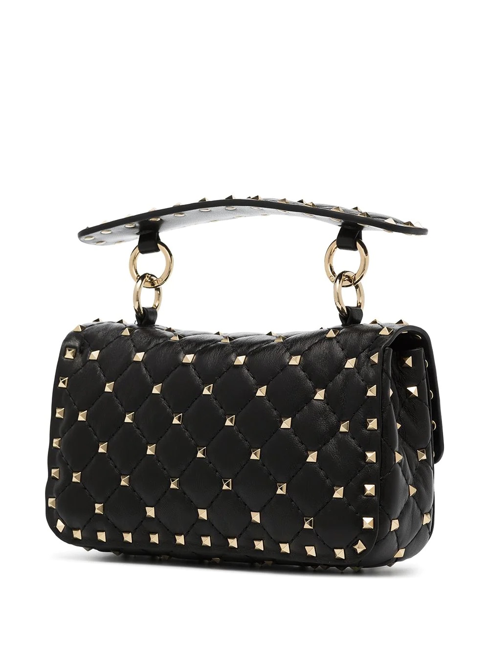 Rockstud quilted top-handle bag - 3