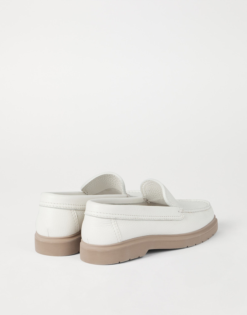 Grained soft leather loafers 3