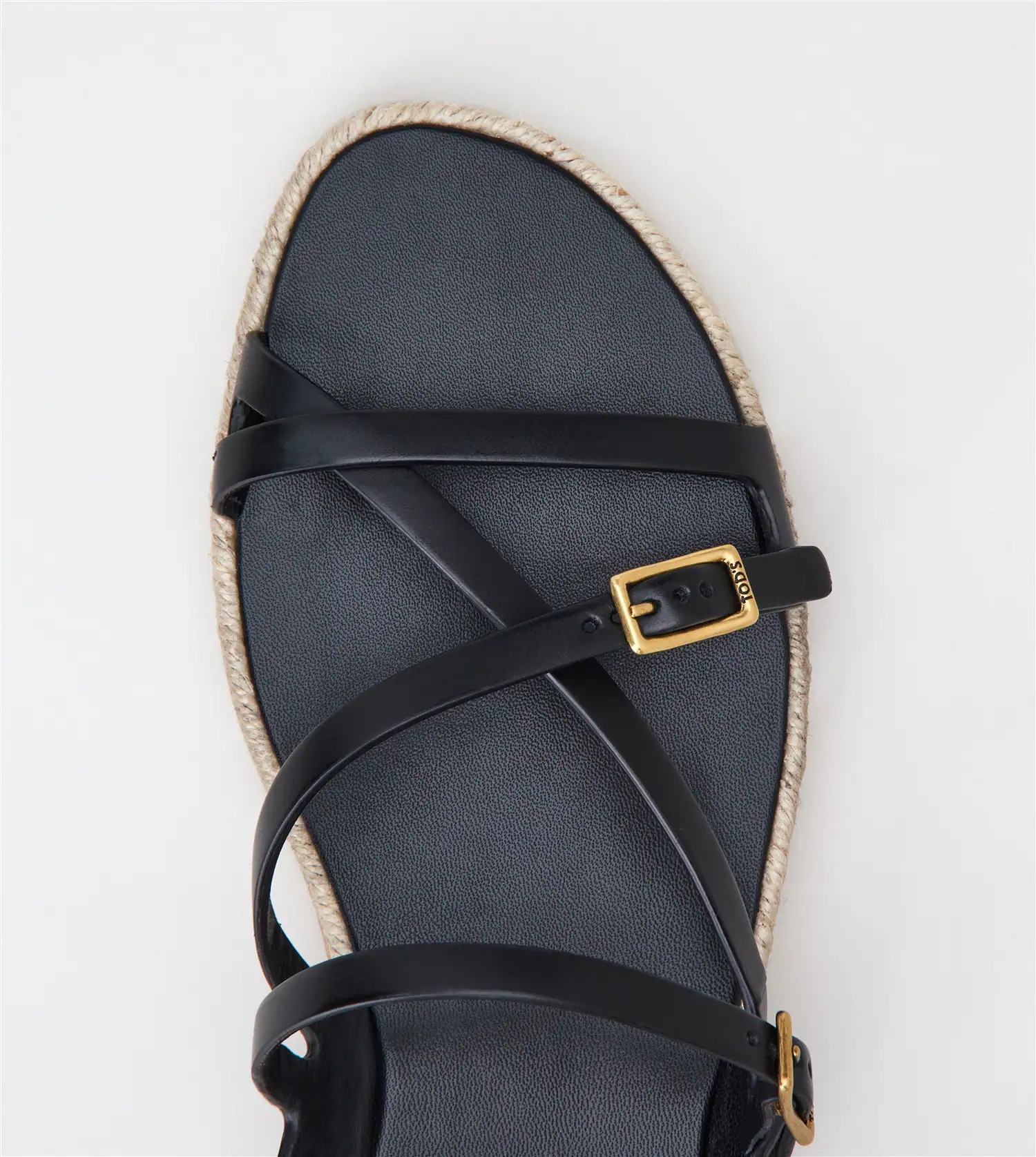 SANDALS IN LEATHER - BLACK - 3