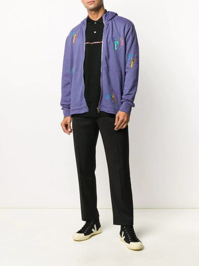 Paul Smith logo print zipped hoodie outlook