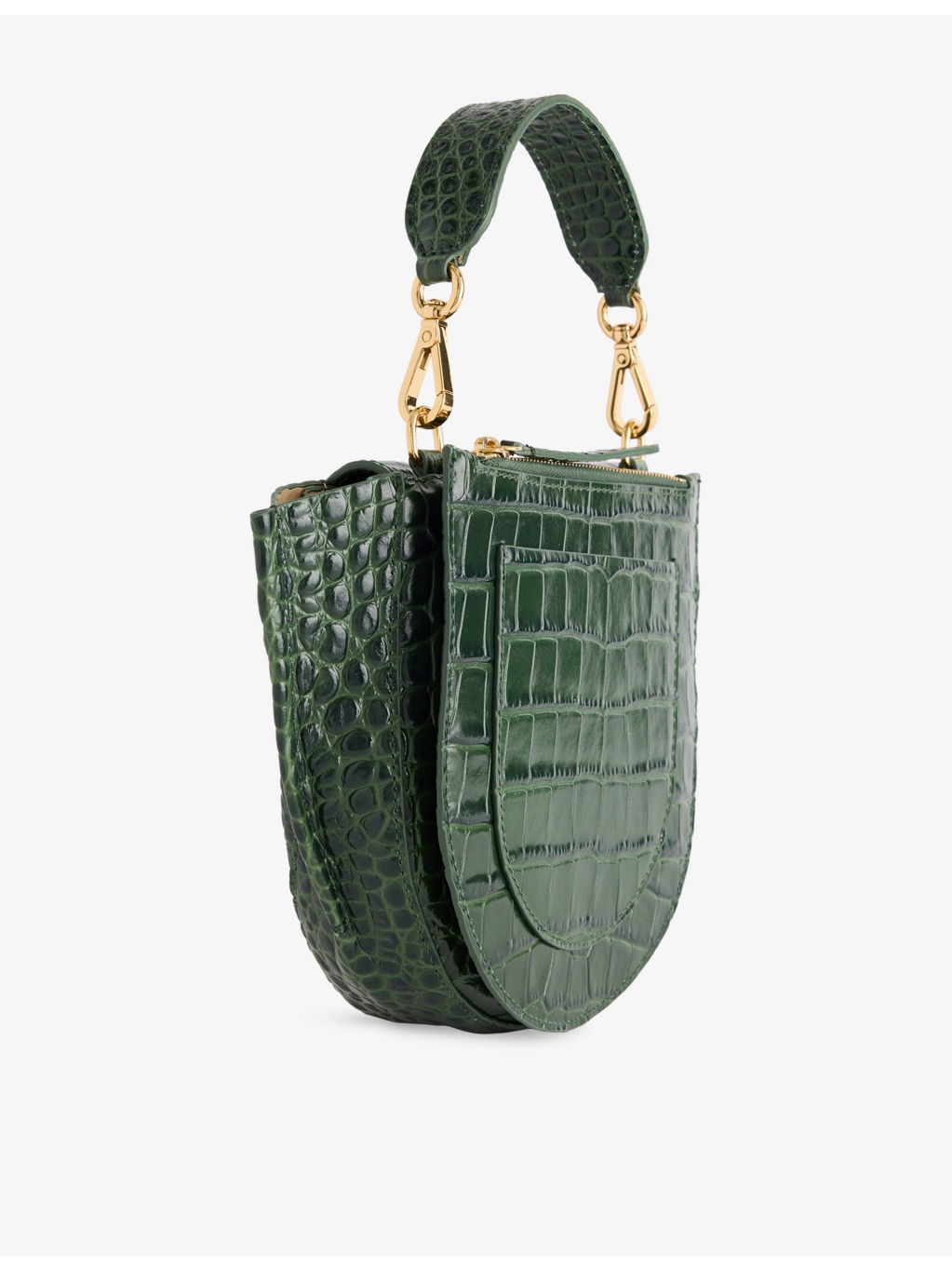 Hortensia Mini Crocodile-Effect Leather Shoulder Bag - 6