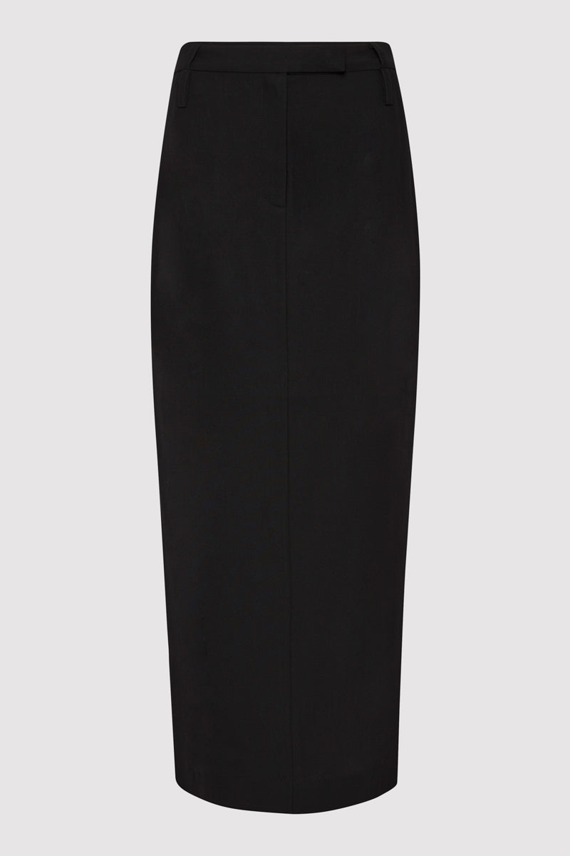 Double Loop Maxi Skirt - Black - 1