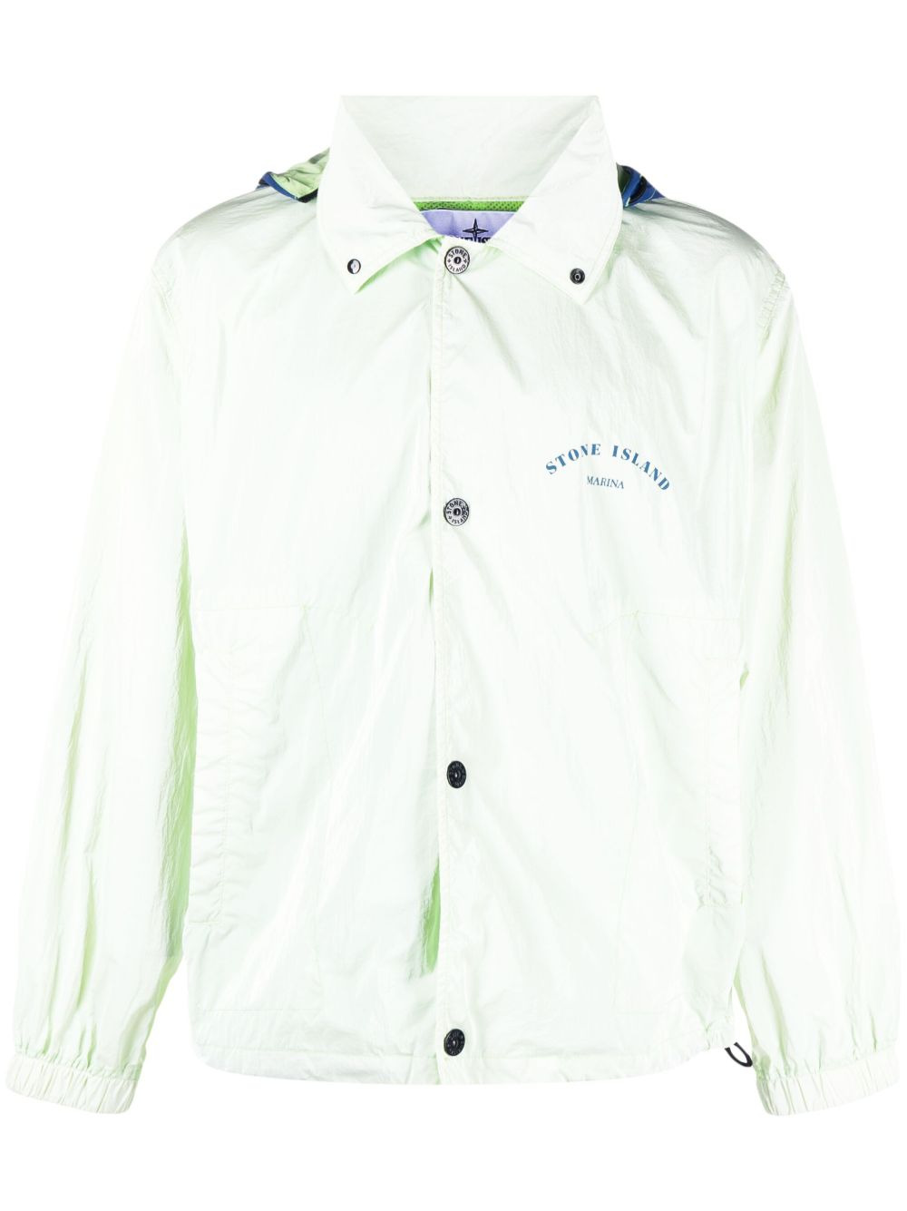 Marina logo-print hooded jacket - 1