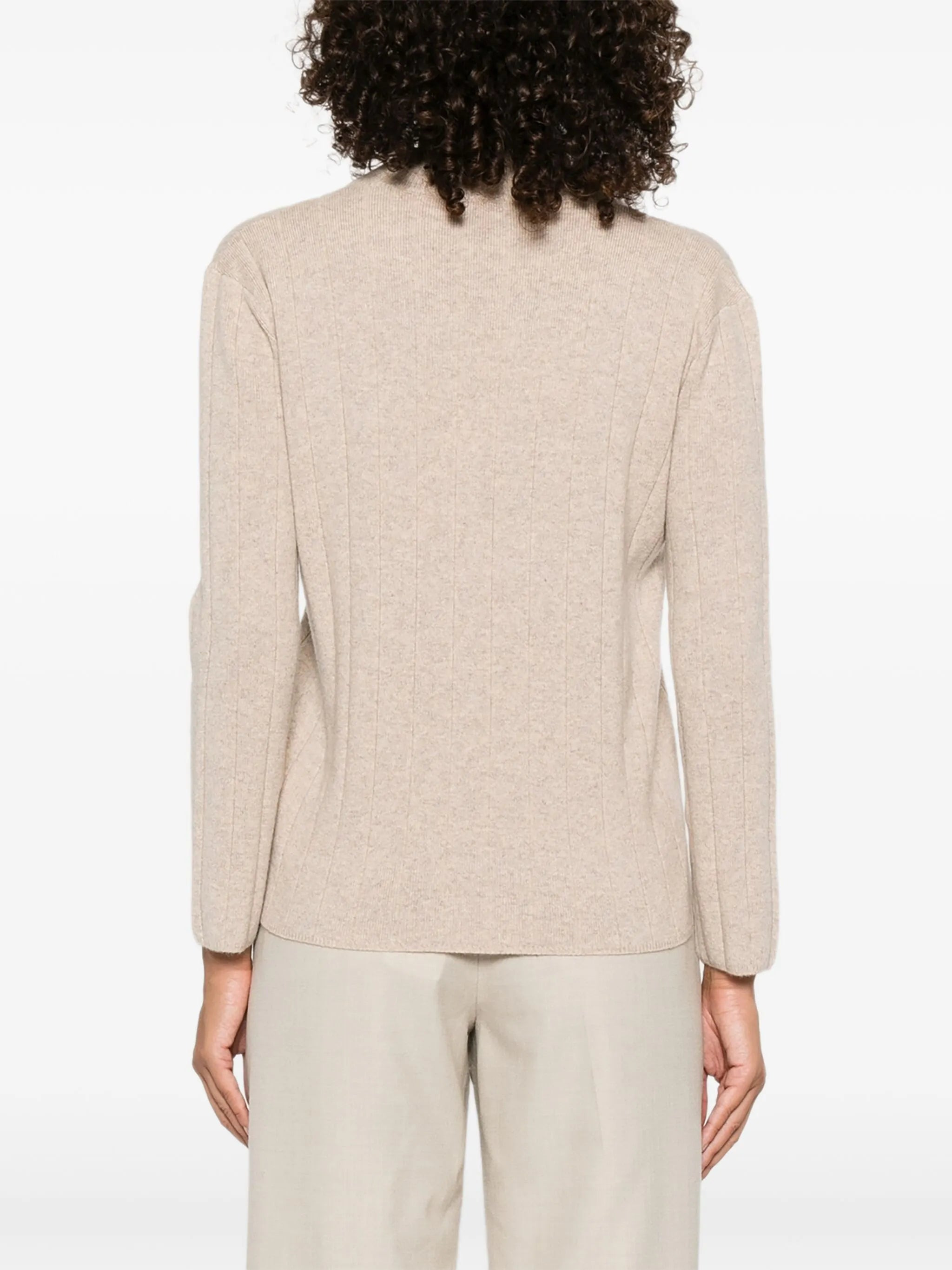 Max Mara Arten Ribbed V-neck Jumper - 5
