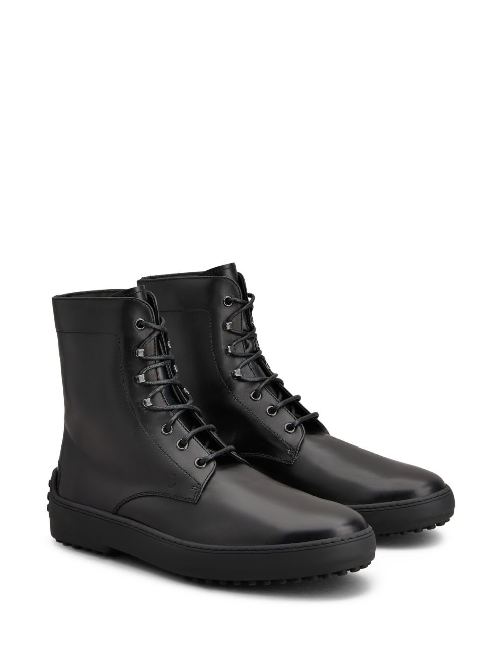 leather combat boots - 2