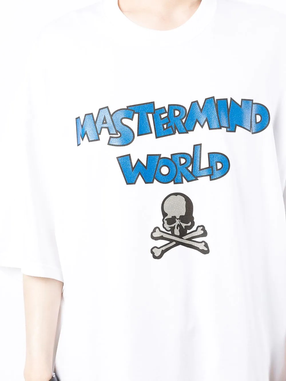 logo-slogan print T-shirt - 5