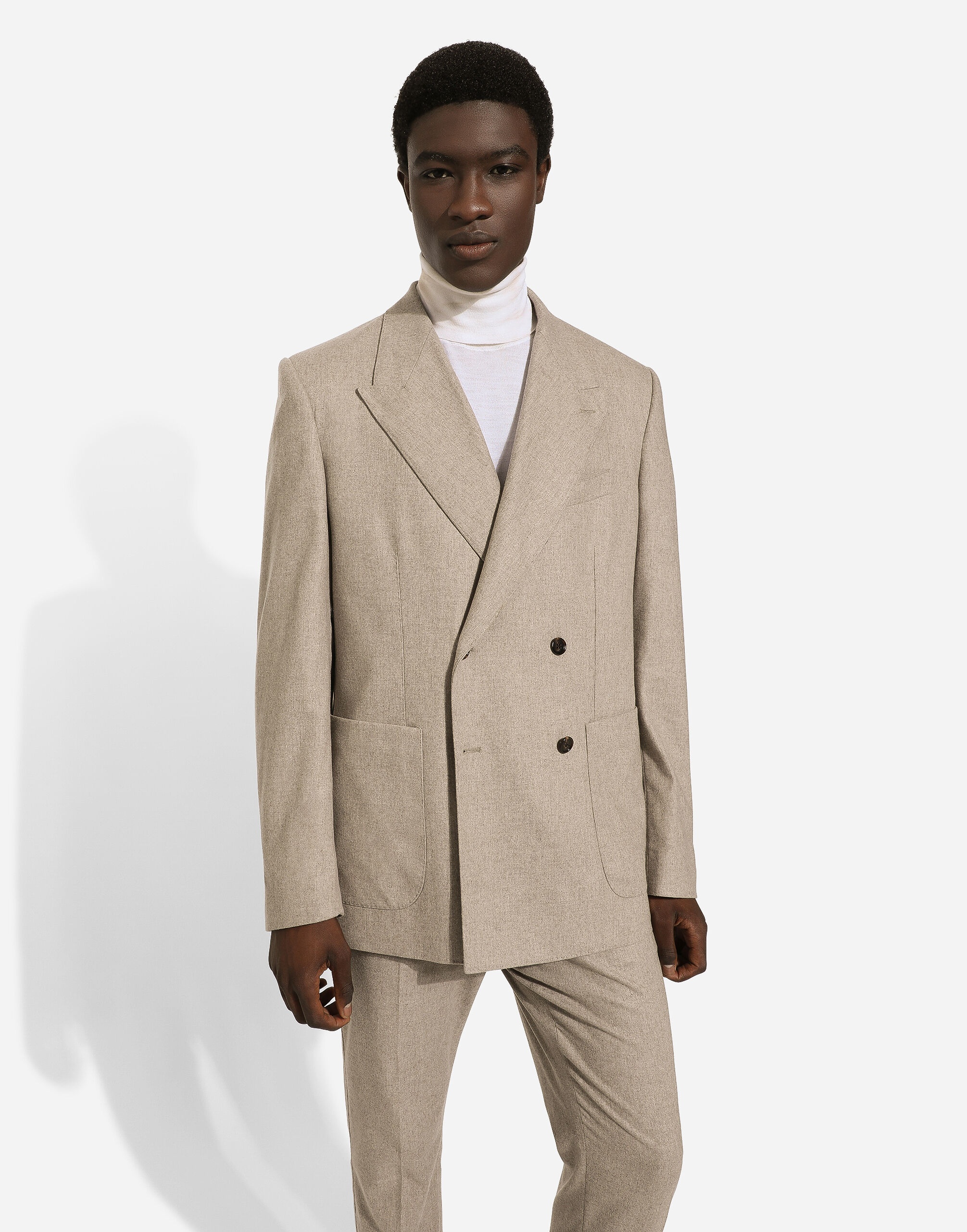 Deconstructed double-breasted cashmere jacket - 4