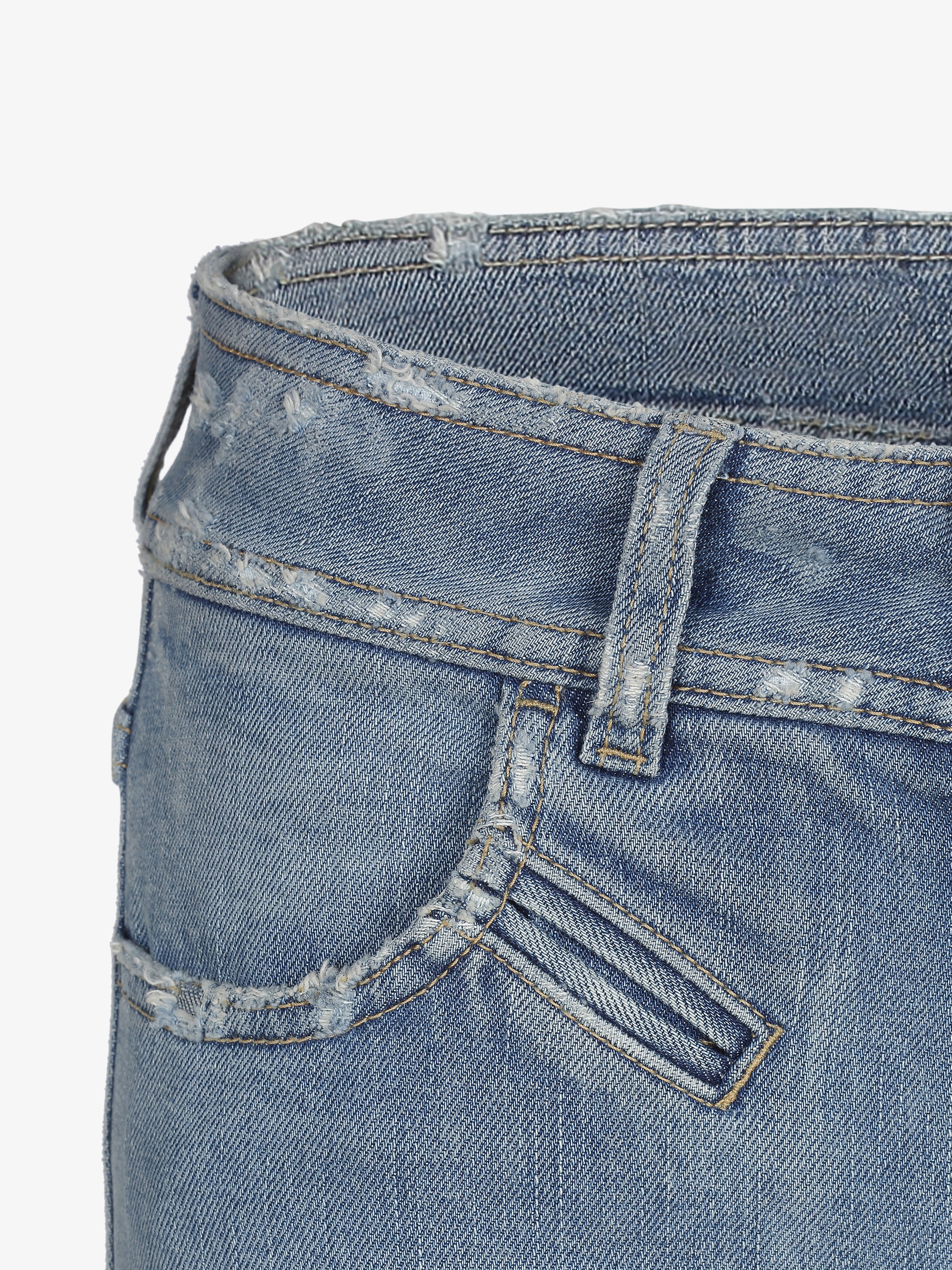 Slim fit multipockets destroyed jeans - 7