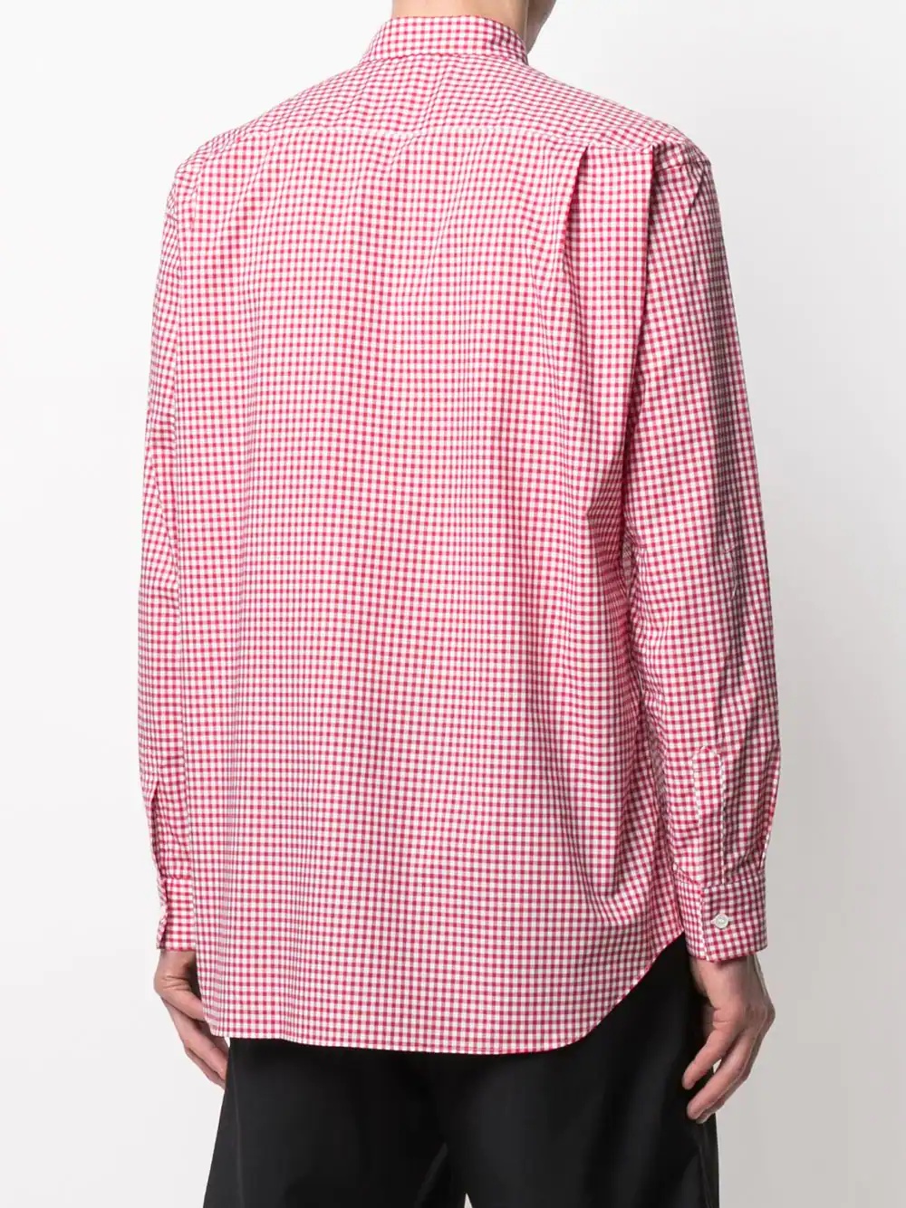 gingham-checked pattern shirt - 4