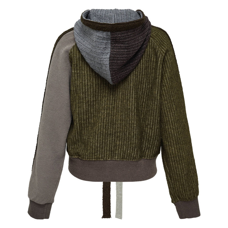 Andersson Bell Color Blocked Knit Hoodie Zip outlook