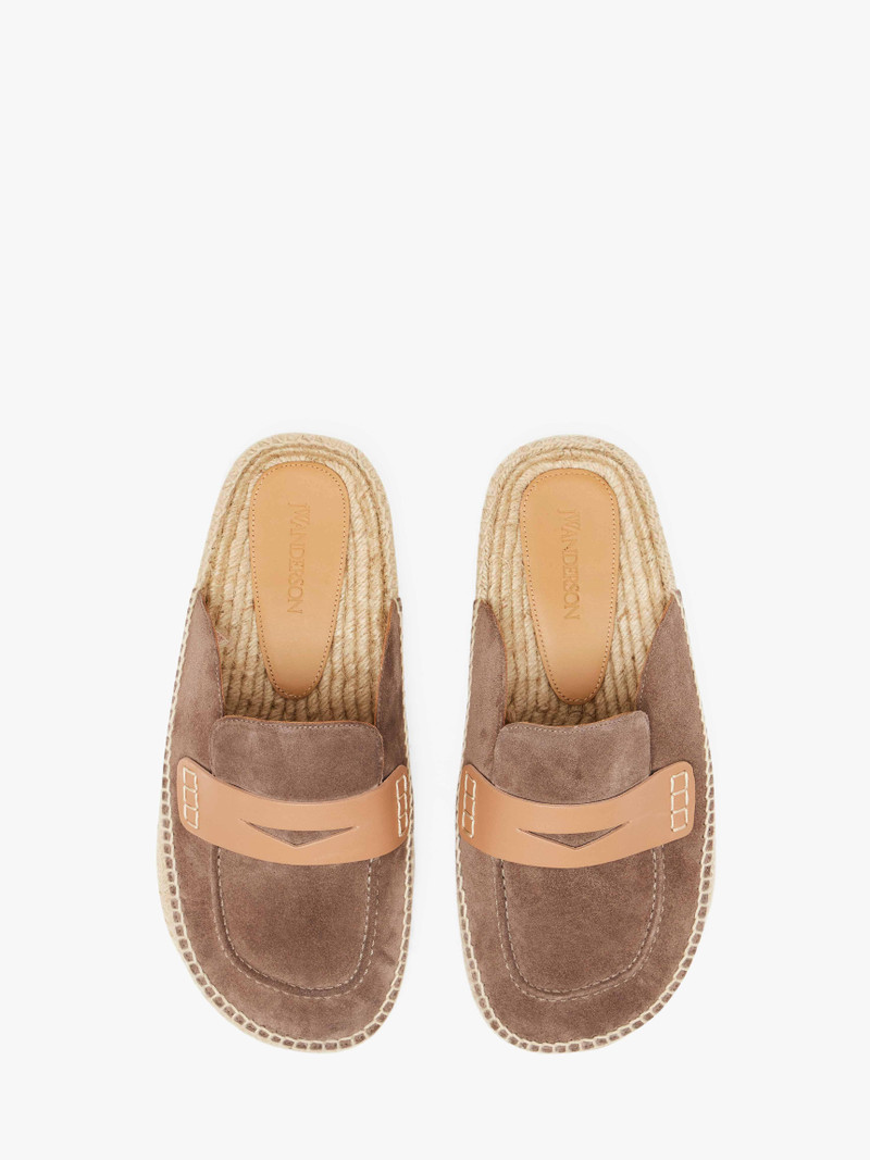 SUEDE ESPADRILLE LOAFER MULES 4
