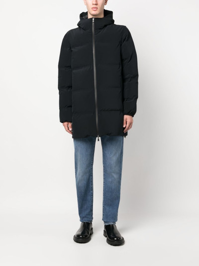 Herno zip-up padded hooded coat outlook