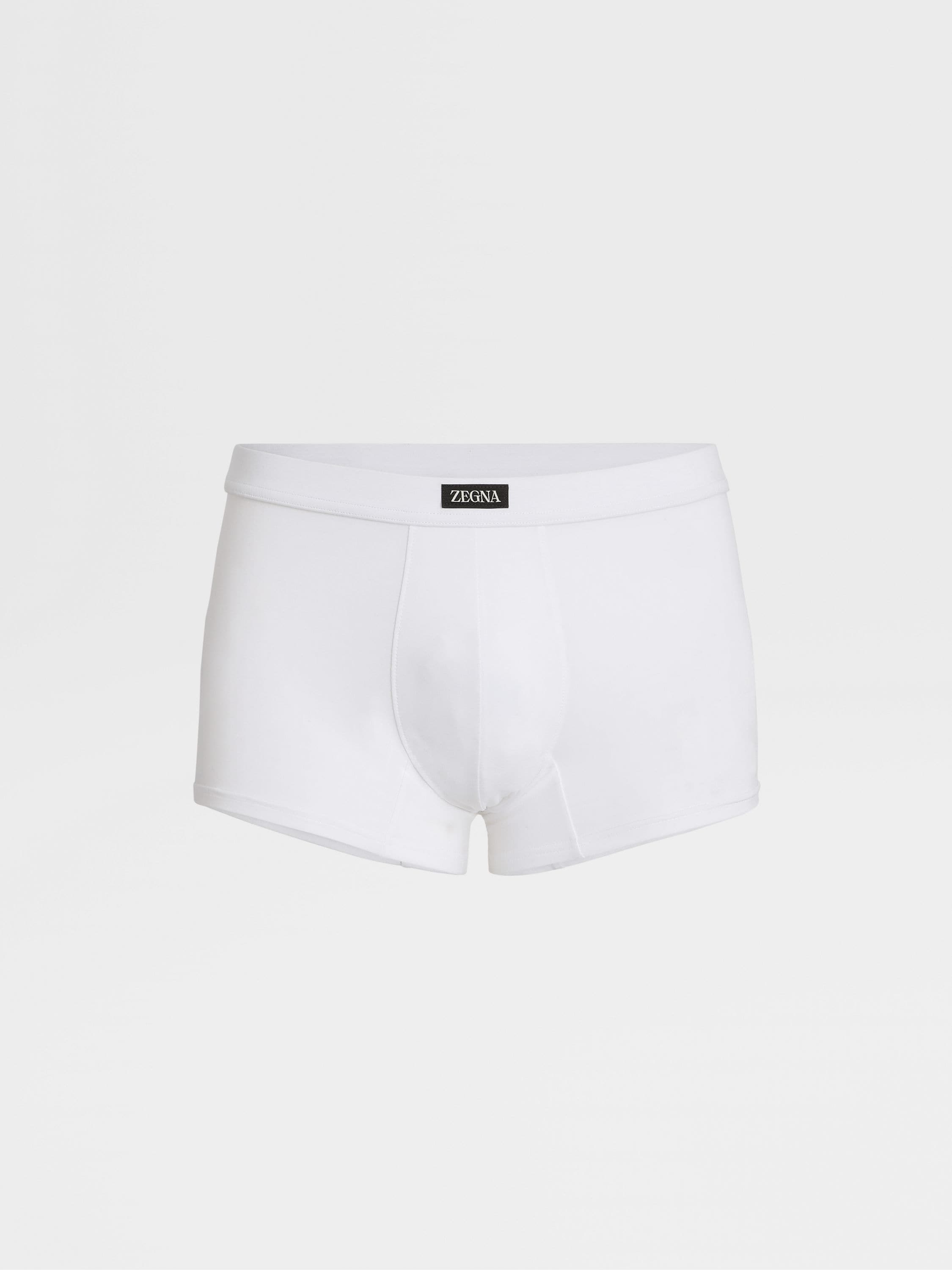 WHITE STRETCH MODAL TRUNKS - 1