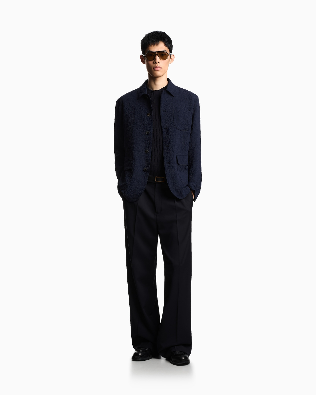 SHIRT JACKET IN TECHNICAL SEERSUCKER FABRIC - 2
