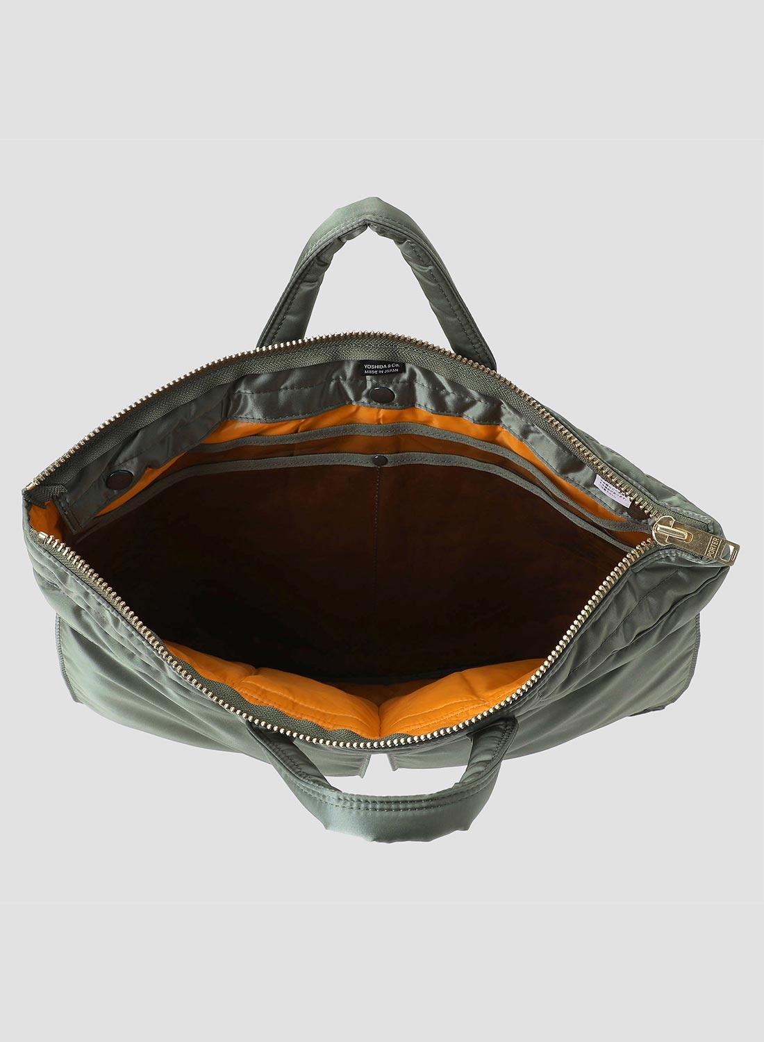 Porter-Yoshida & Co Tanker Short Helmet Bag Large in Sage Green - 3