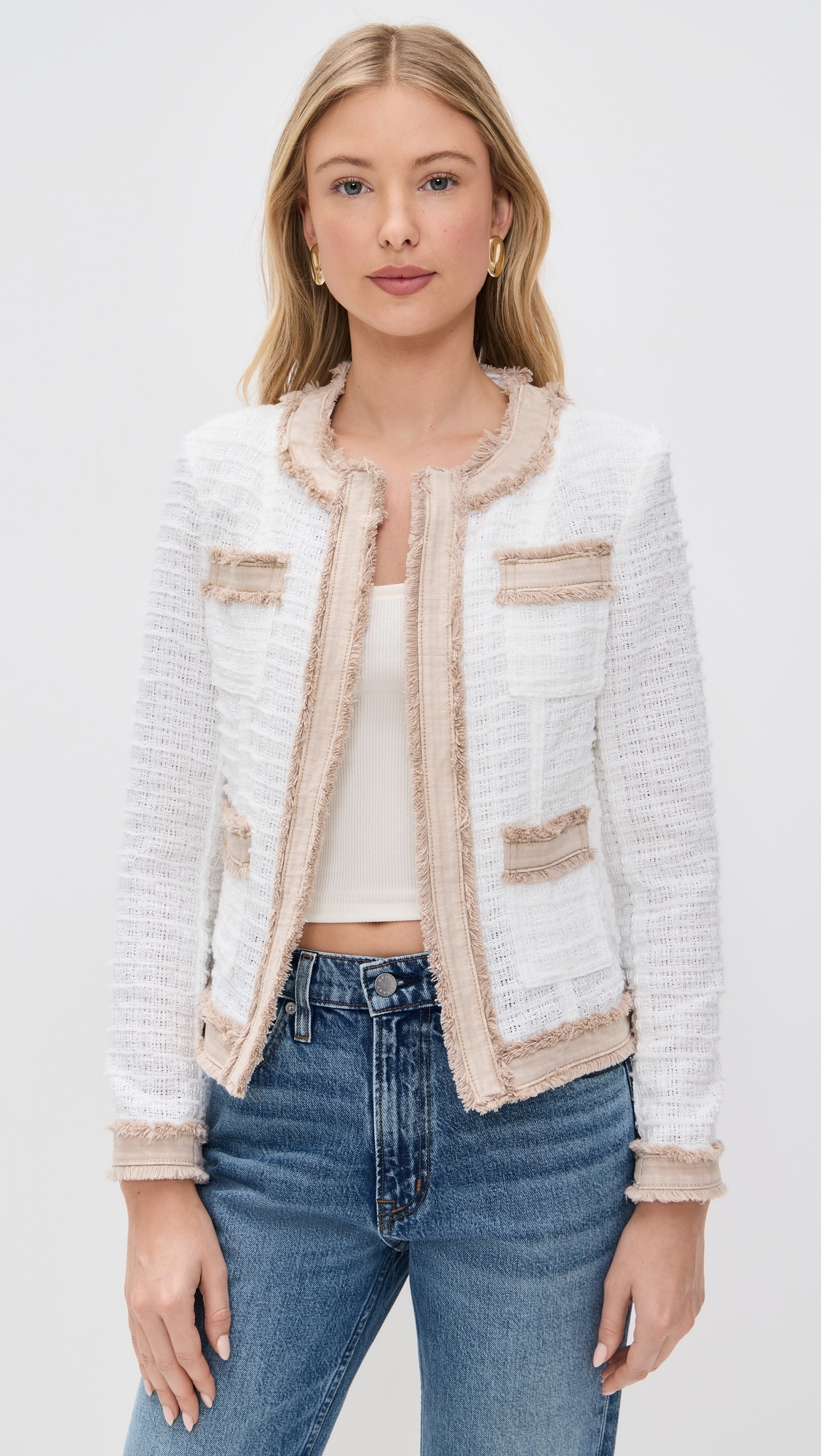 Agnes Tweed Denim Jacket - 6