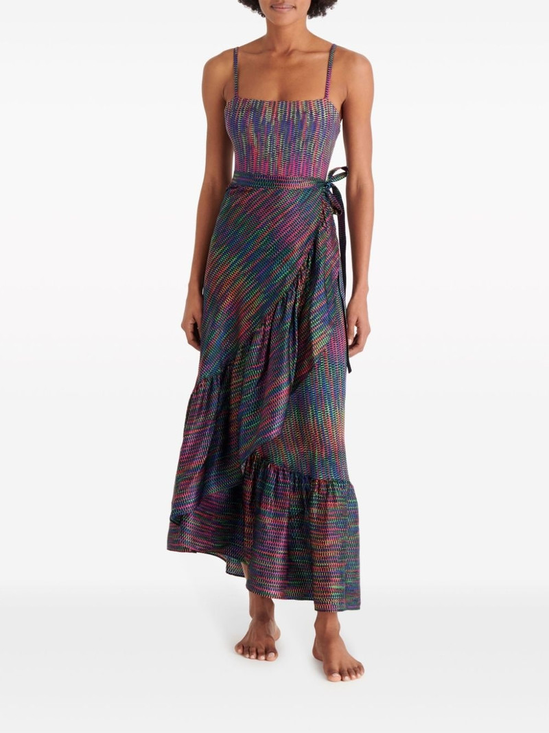ERES Neon silk draped skirt outlook