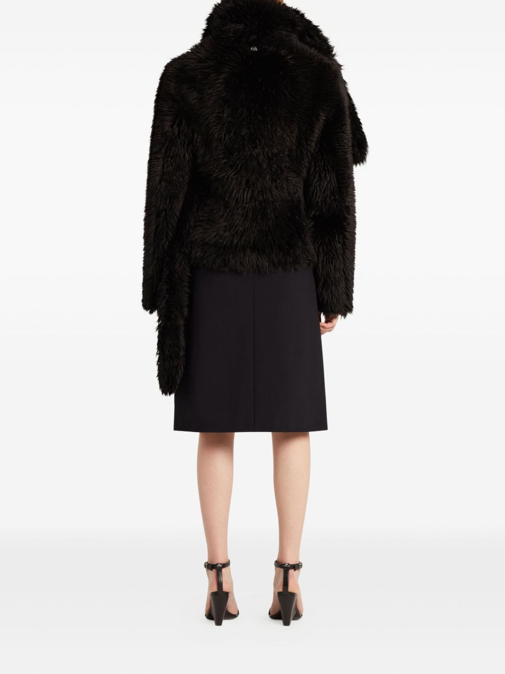 fluffy cropped jacket - 4