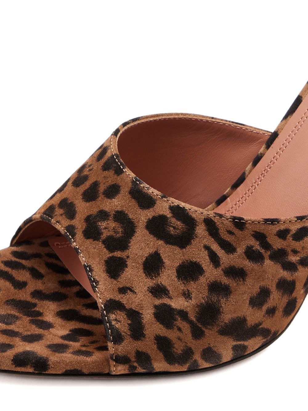 95mm leopard-print heeled sandals - 4