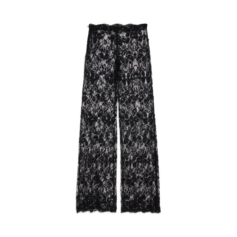 Women's Embroidered Lace Pants in Black 6