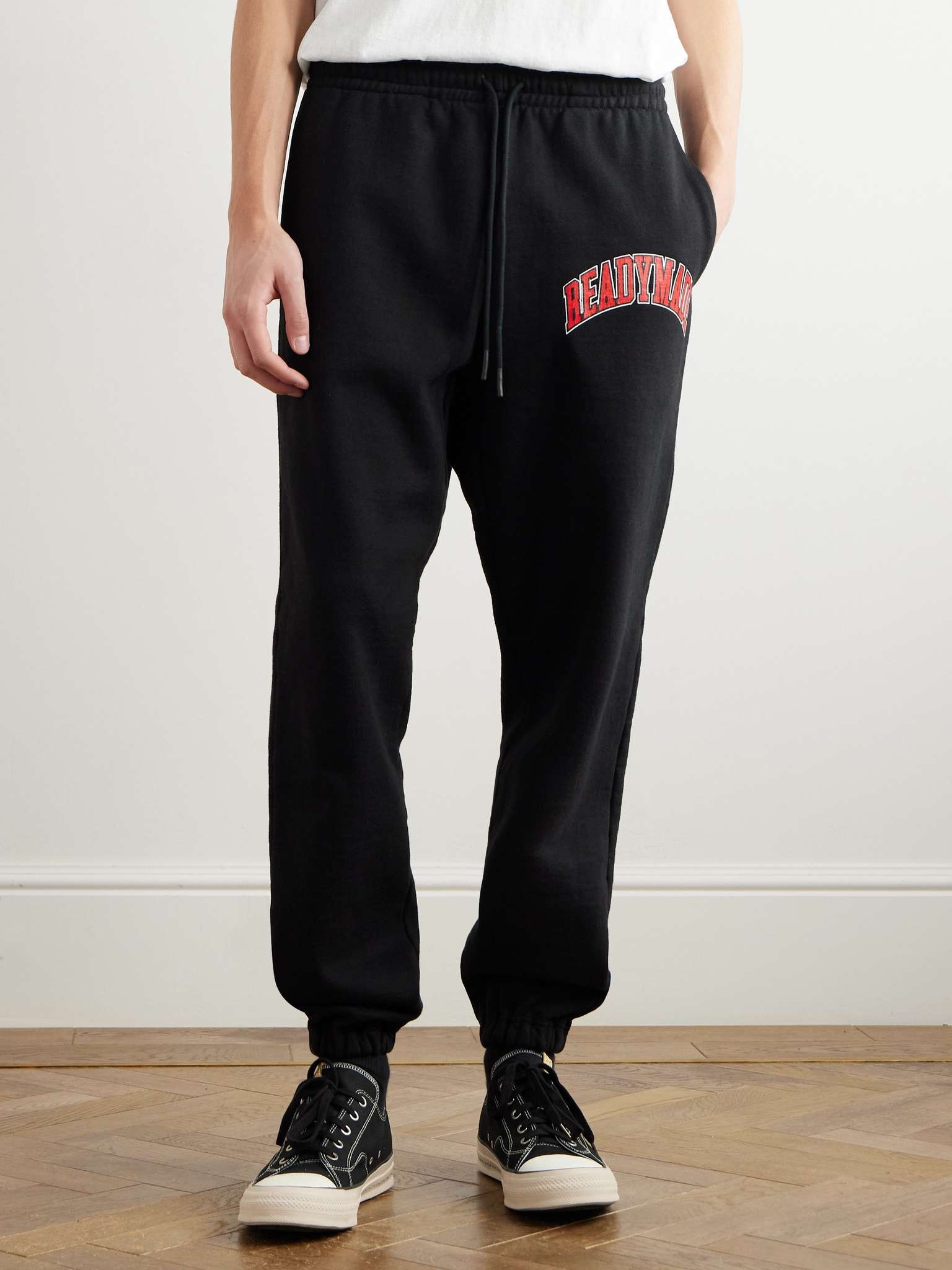 Tapered Logo-Print Cotton-Blend Jersey Sweatpants - 3