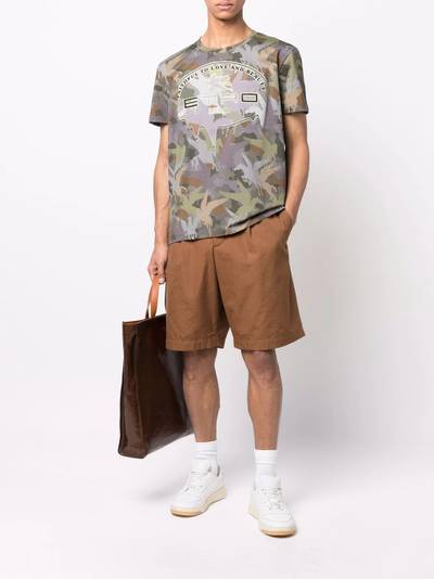 Etro camouflage-monogram logo-print T-shirt outlook