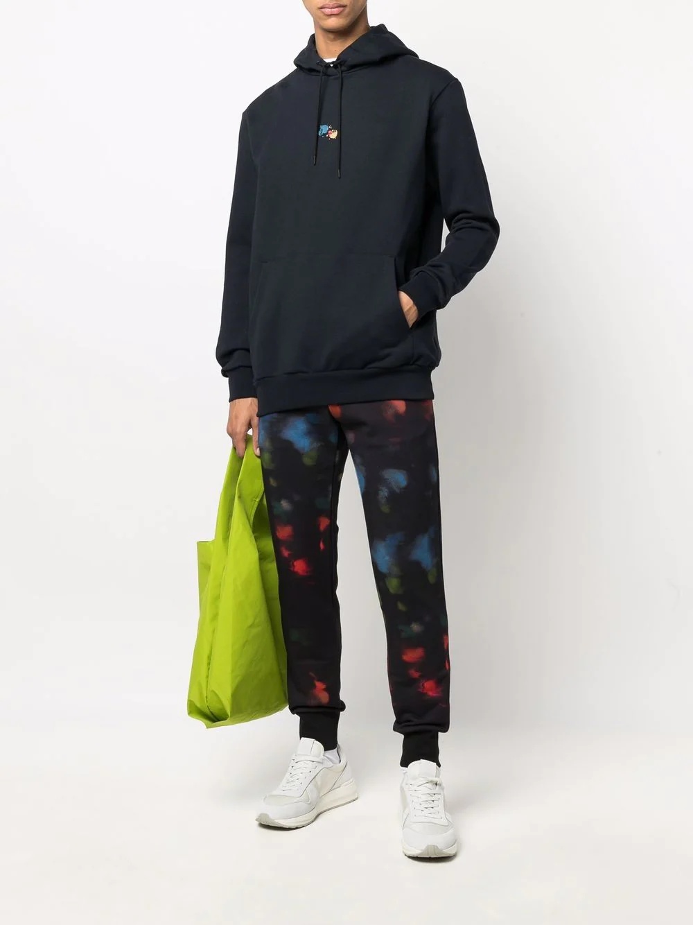 paint-splatter logo-print hoodie - 2