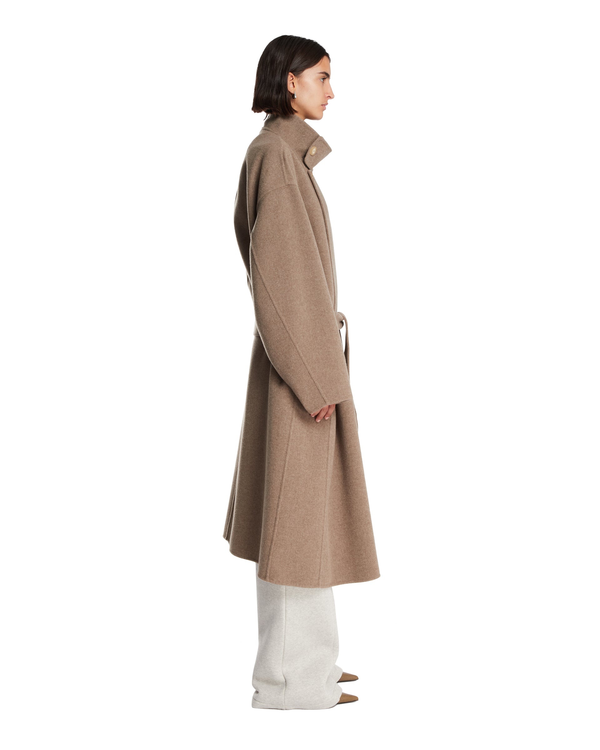 Beige Coat with Belt. - 5