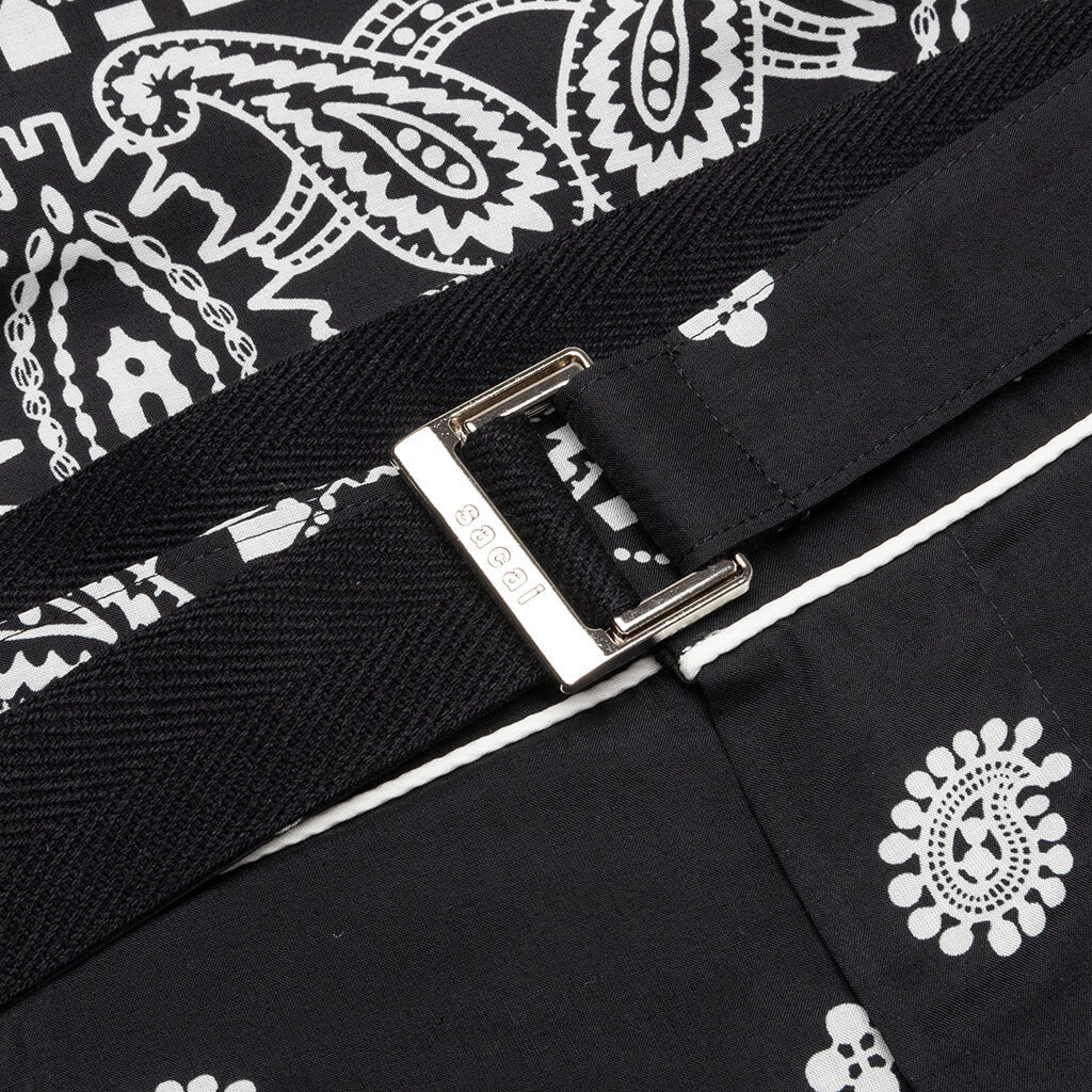 ARCHIEVE PRINT MIX PANTS - BLACK - 3