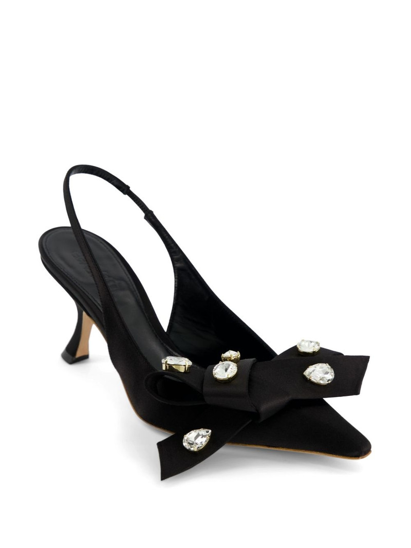 GIAMBATTISTA VALLI 75mm bow-detailing slingback pumps outlook