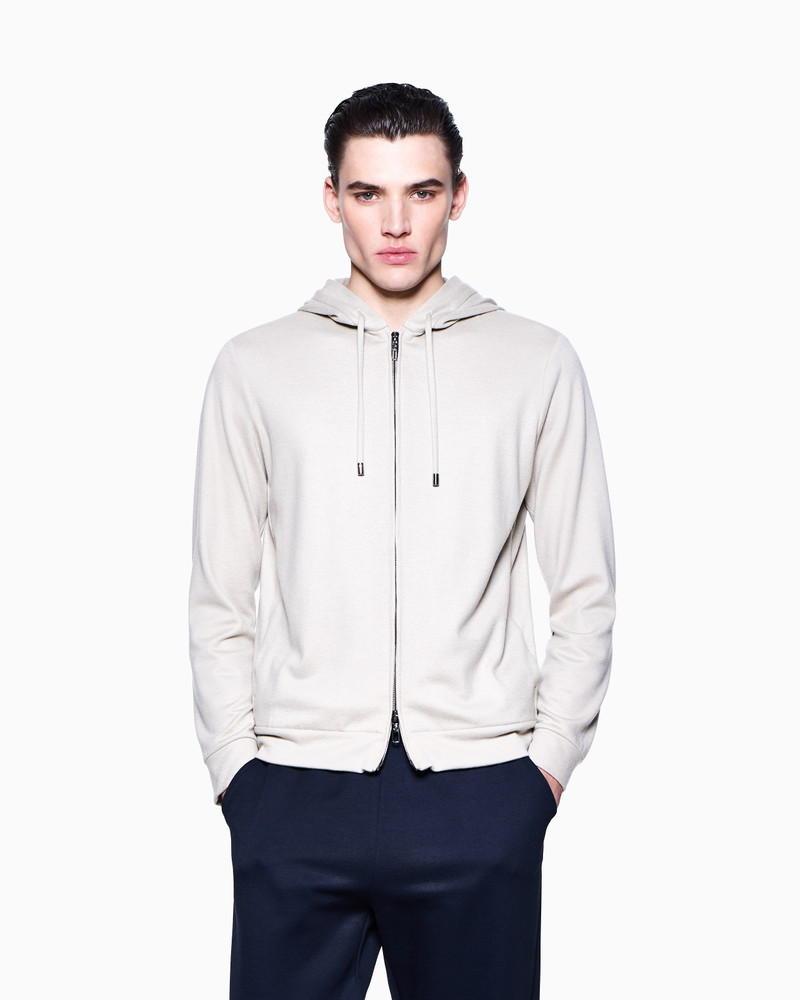 GIORGIO ARMANI HOODED SWEATSHIRT IN PURE CASHMERE CLOTH outlook