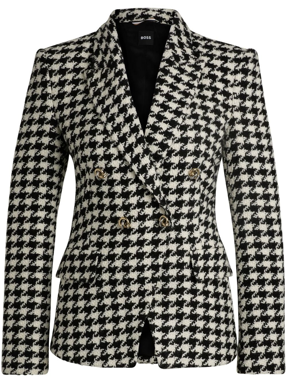 houndstooth-pattern blazer - 1