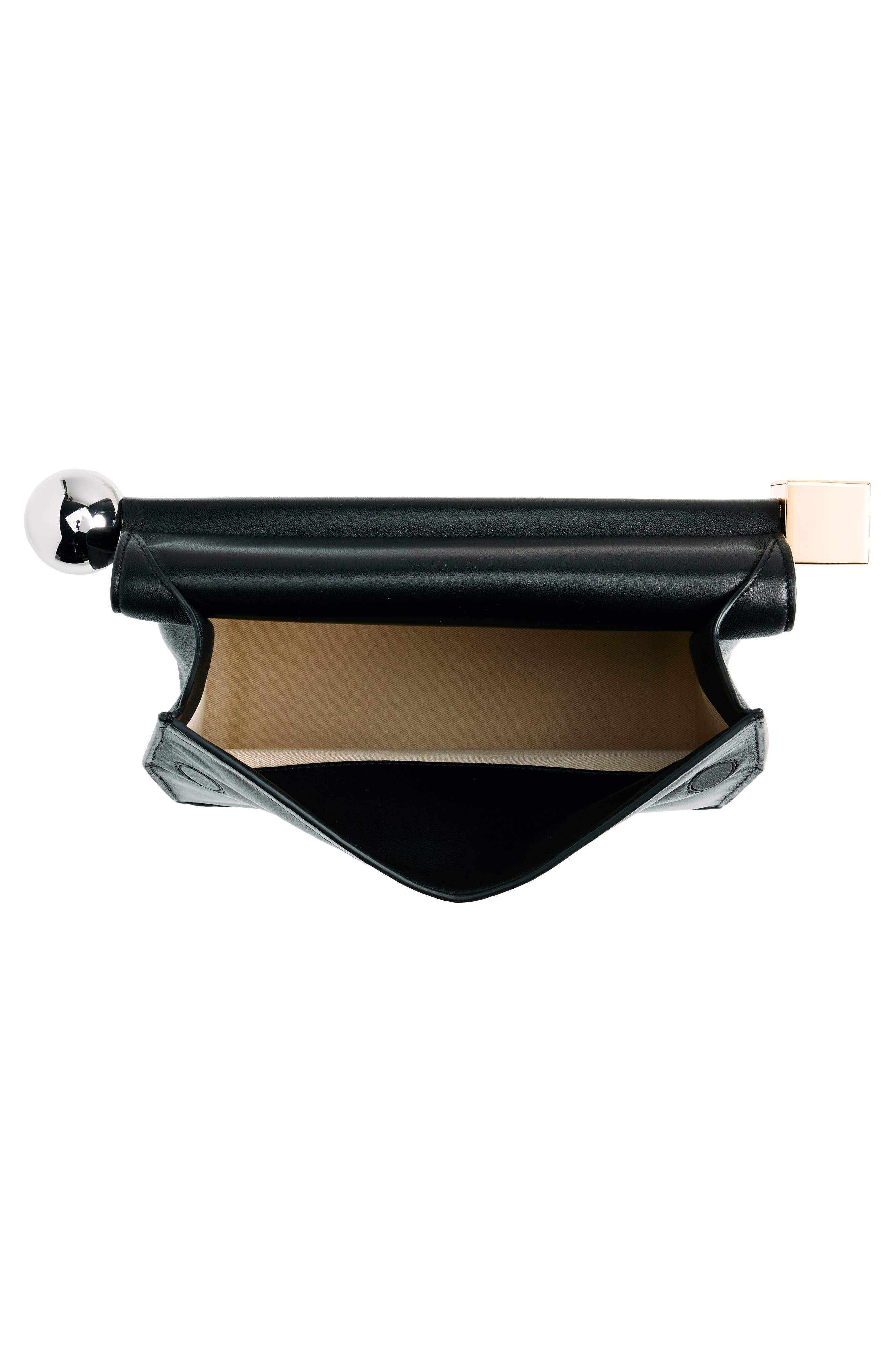 La Pochette Rond Carré Leather Clutch - 4