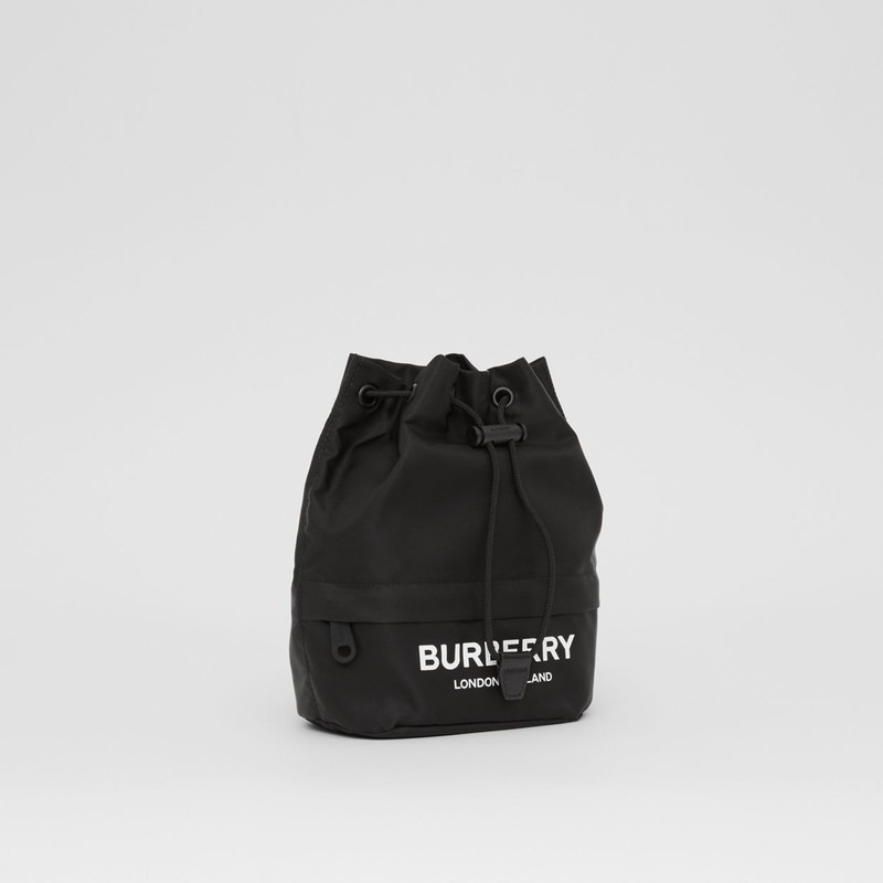 Logo Print Nylon Drawcord Pouch 7