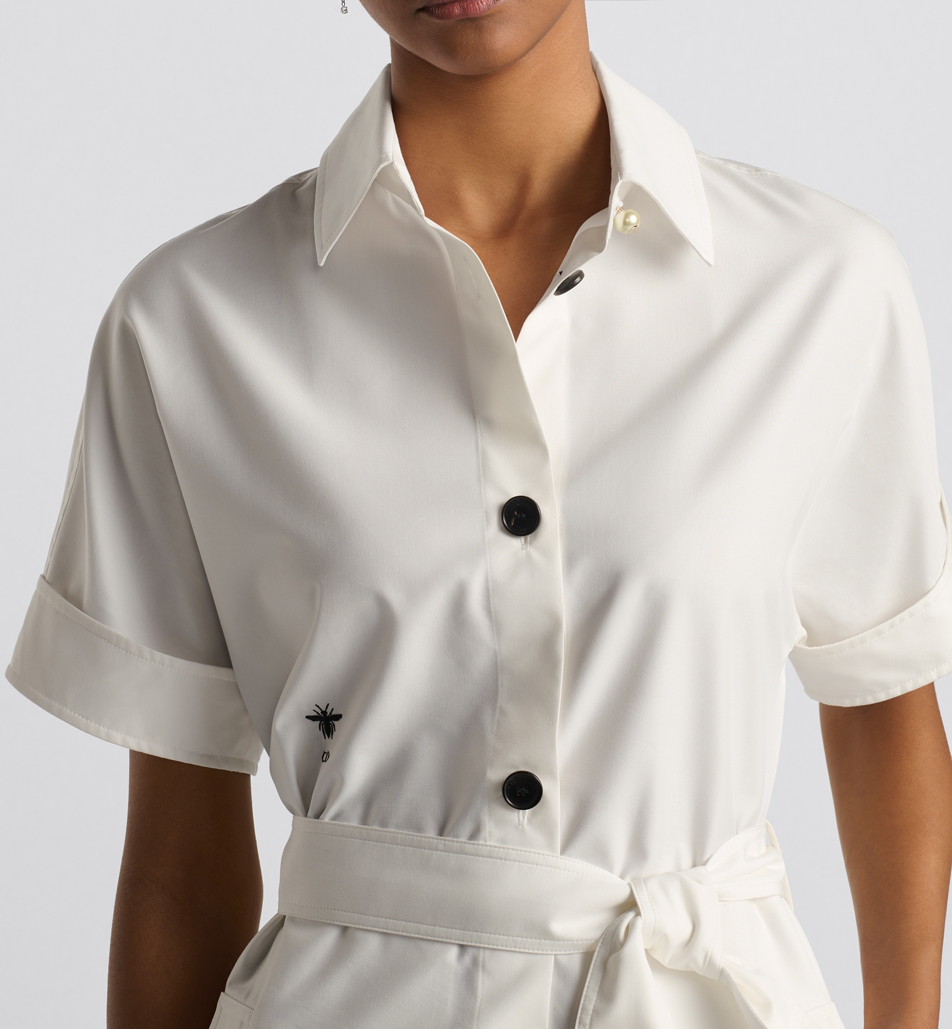 Dior MISS DIOR BELTED SHIRTDRESS ディオールの期間限定割引 Dior Mid-Length Belted Shirtdress | REVERSIBLE