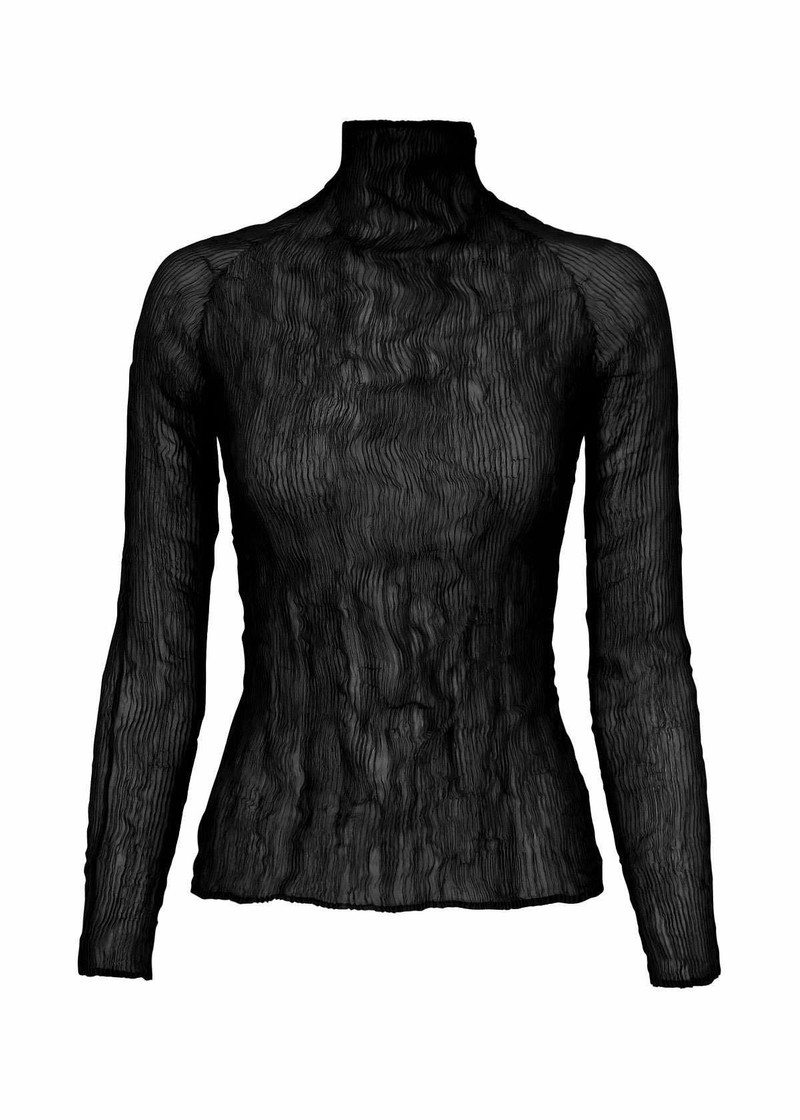CHIFFON TWIST BK/WT-46 TOP - 1
