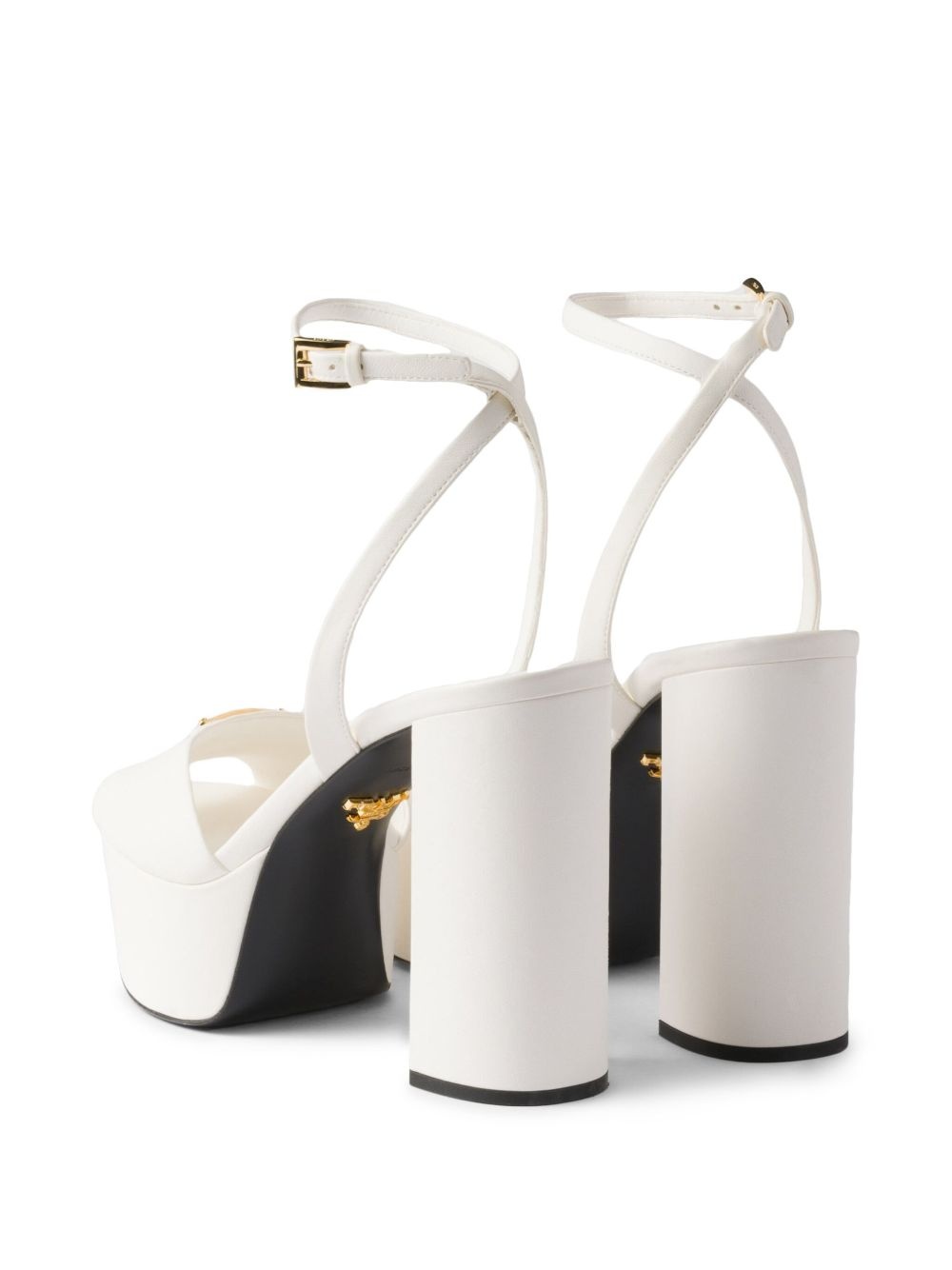 platform leather sandals - 3