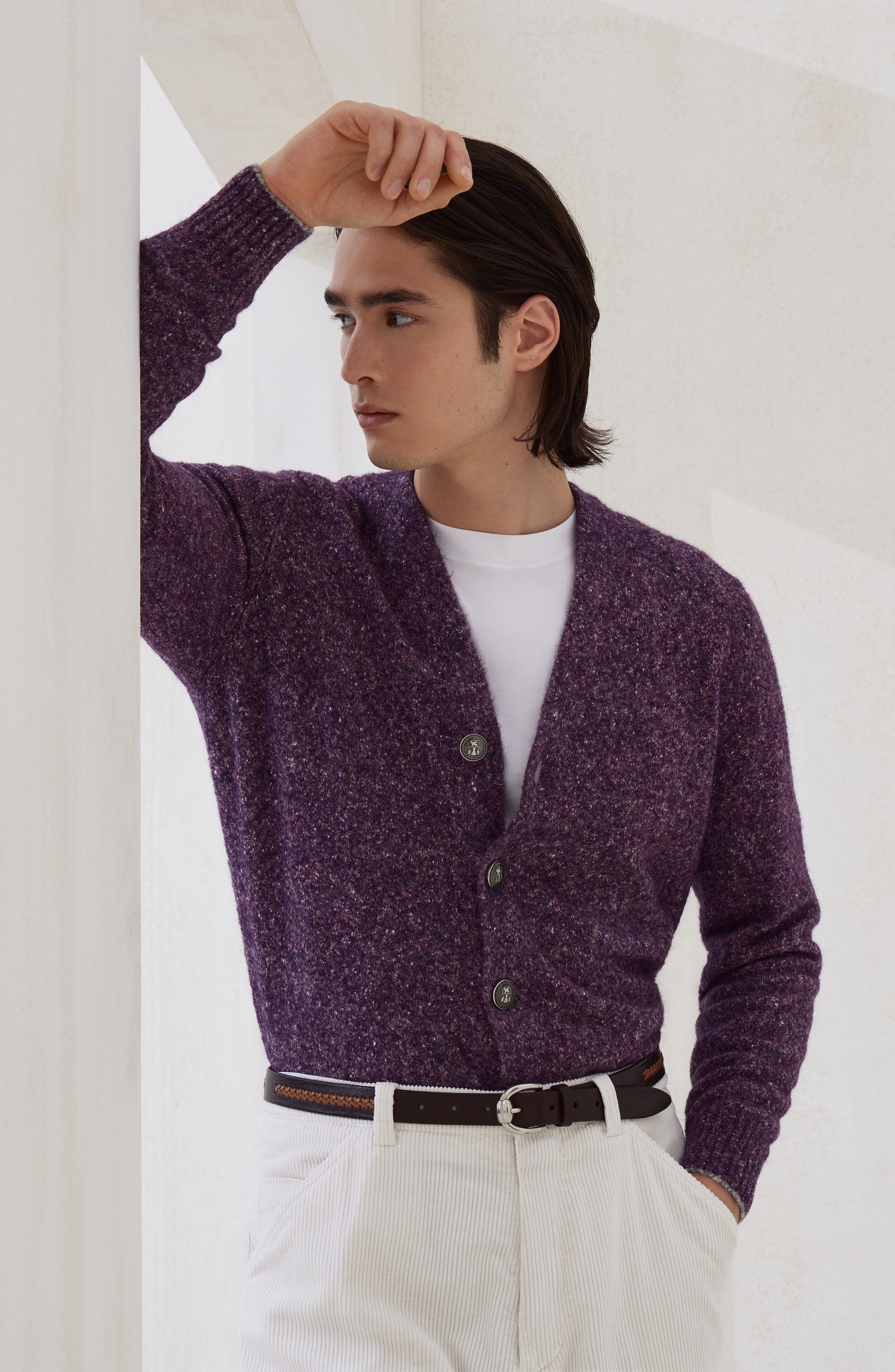 Brunello Cucinelli Buttoned cardigan in Burgundy at Nordstrom - 5